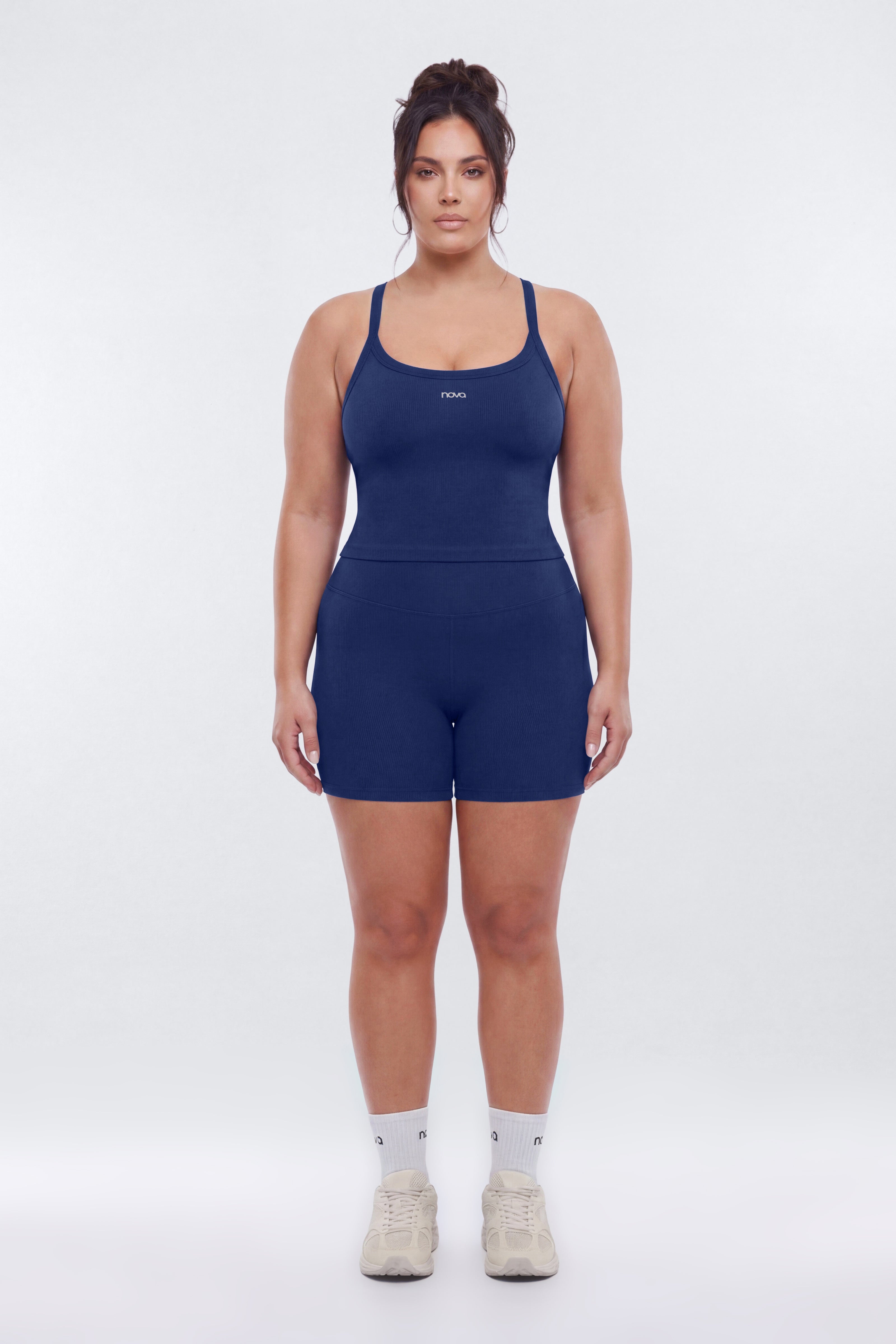 SeamlessLift™ 5″ High Rise Biker Short - Navy