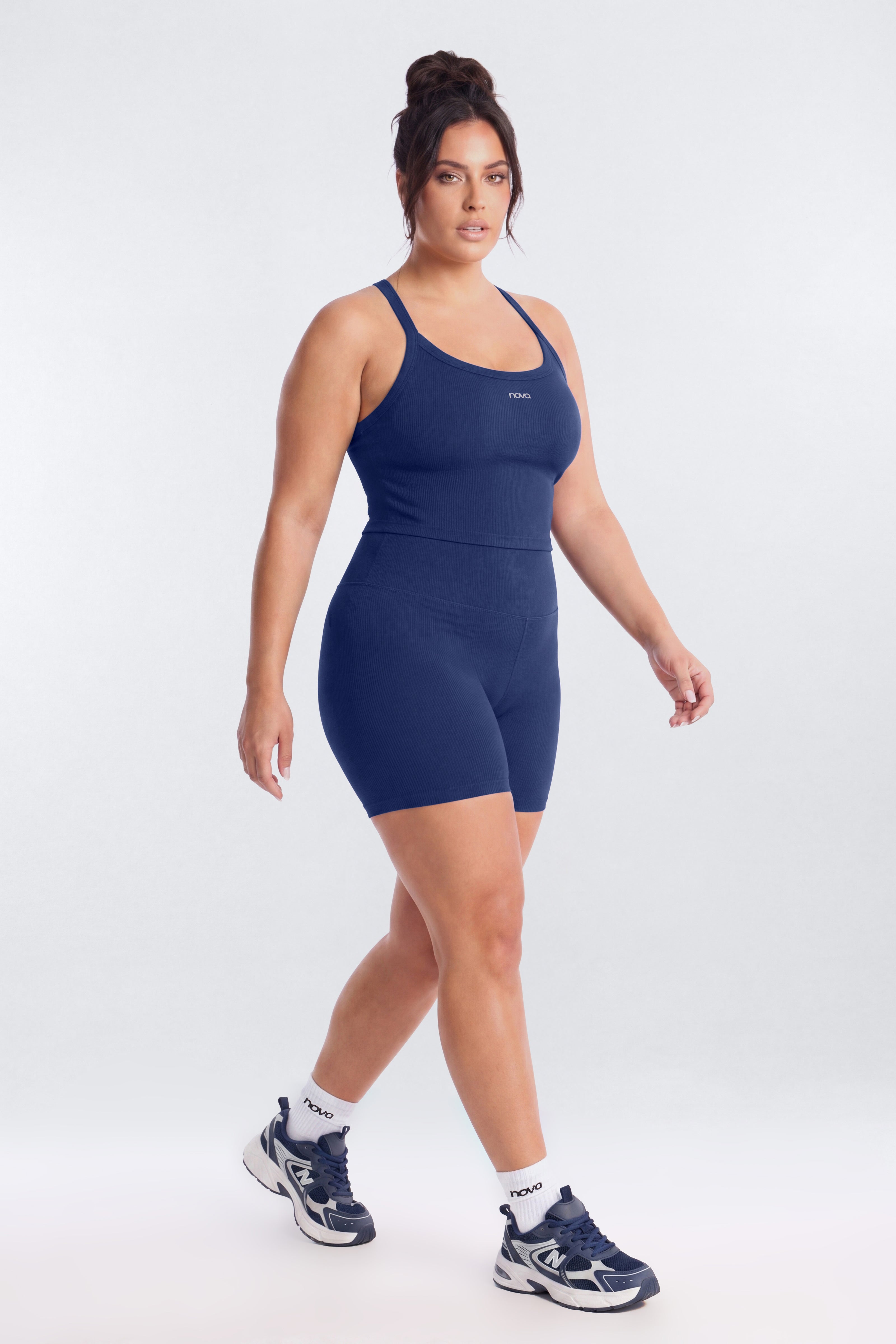 SeamlessLift™ 5″ High Rise Biker Short - Navy