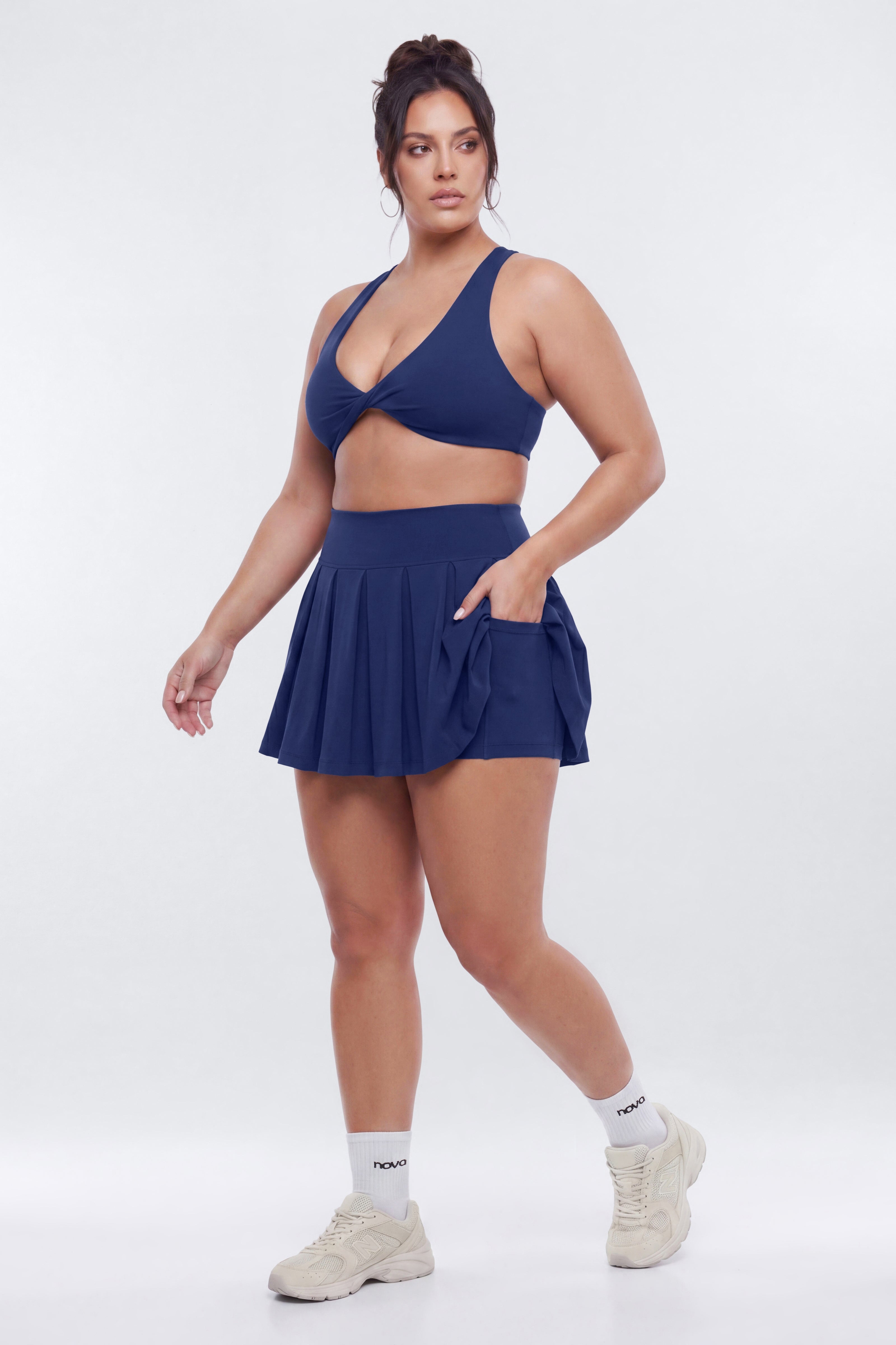 ProStretch™ Pleated Mini Skort - Navy