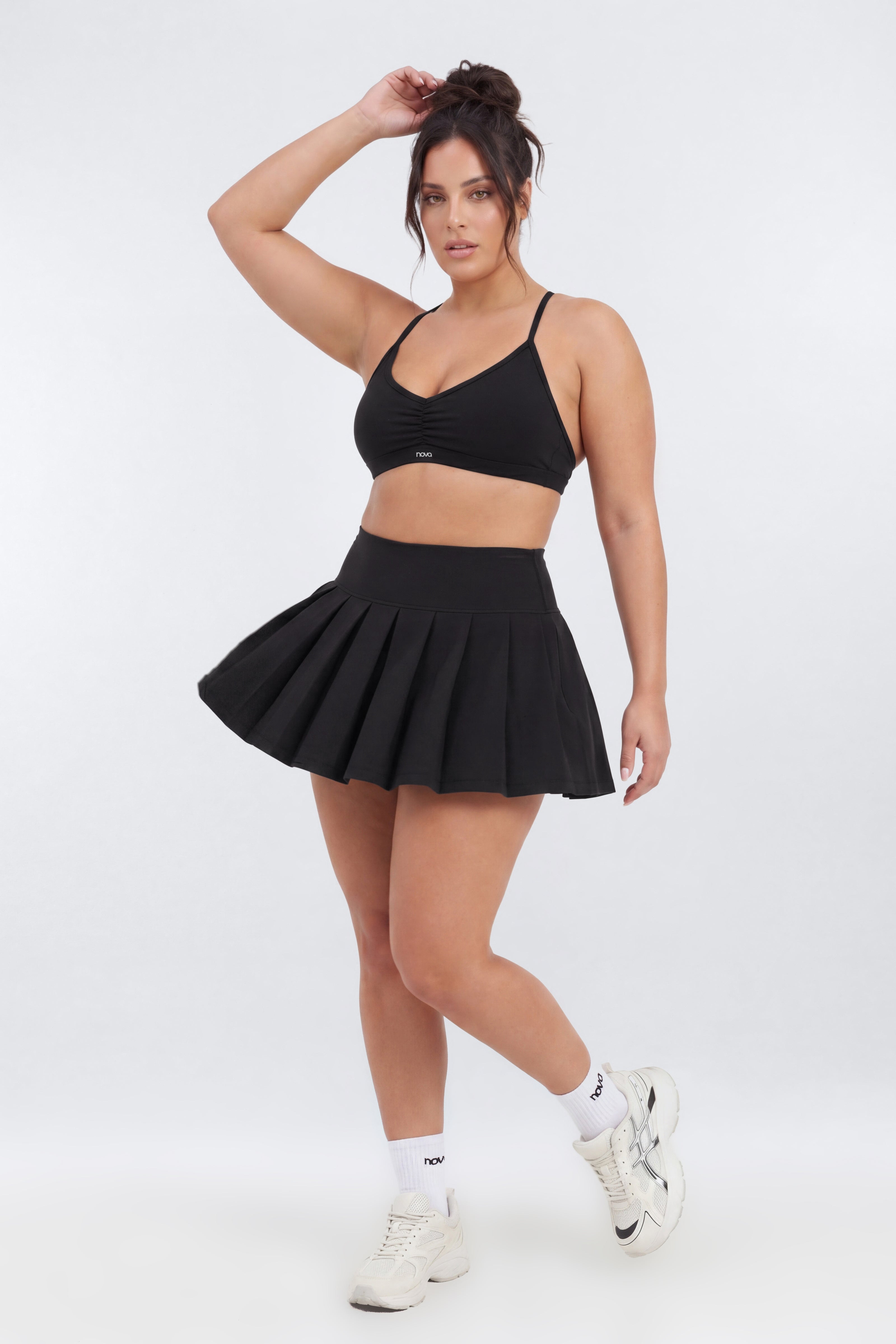 ProStretch™ Pleated Mini Skort - Black