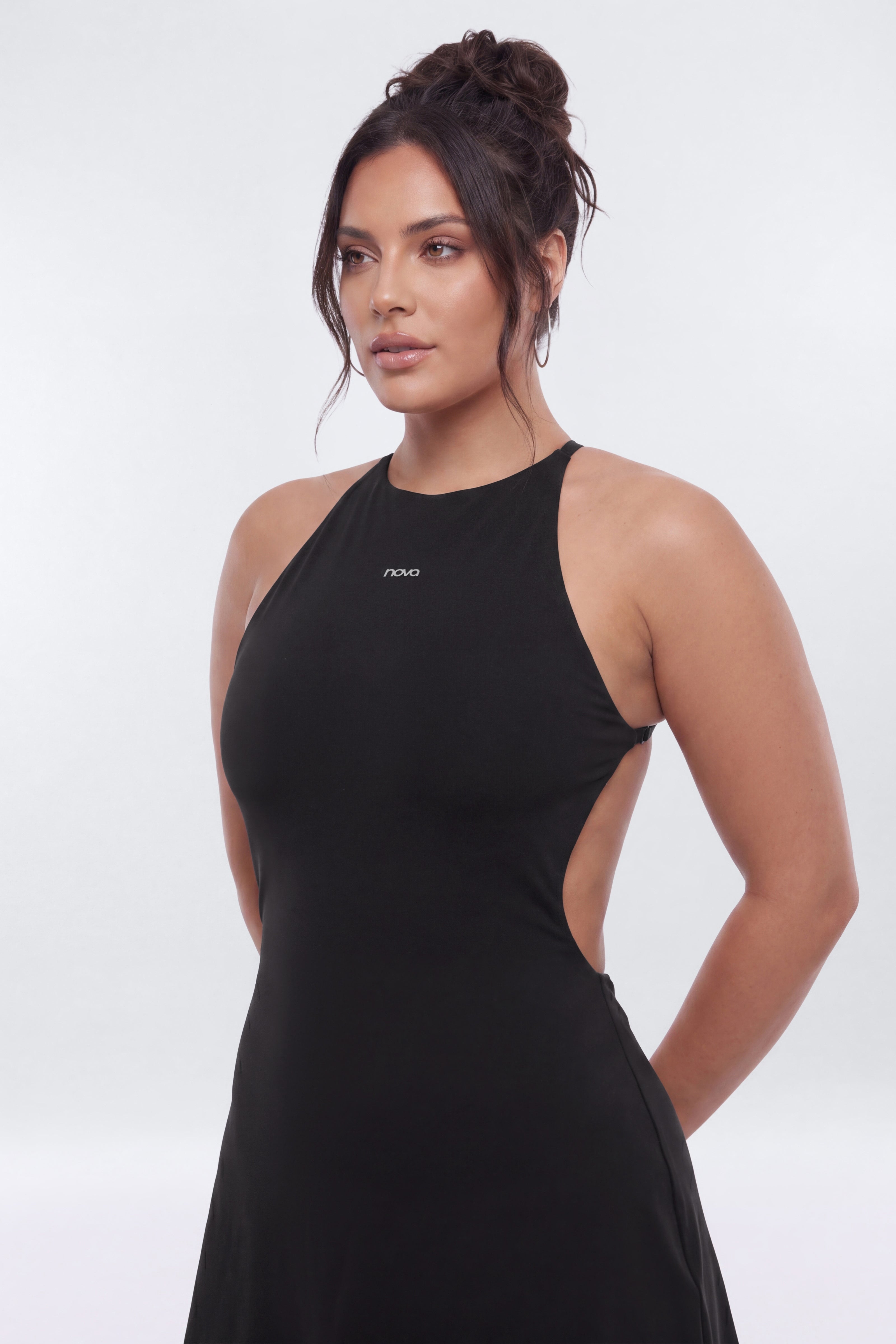 ProStretch™ Open Back Sports Dress - Black