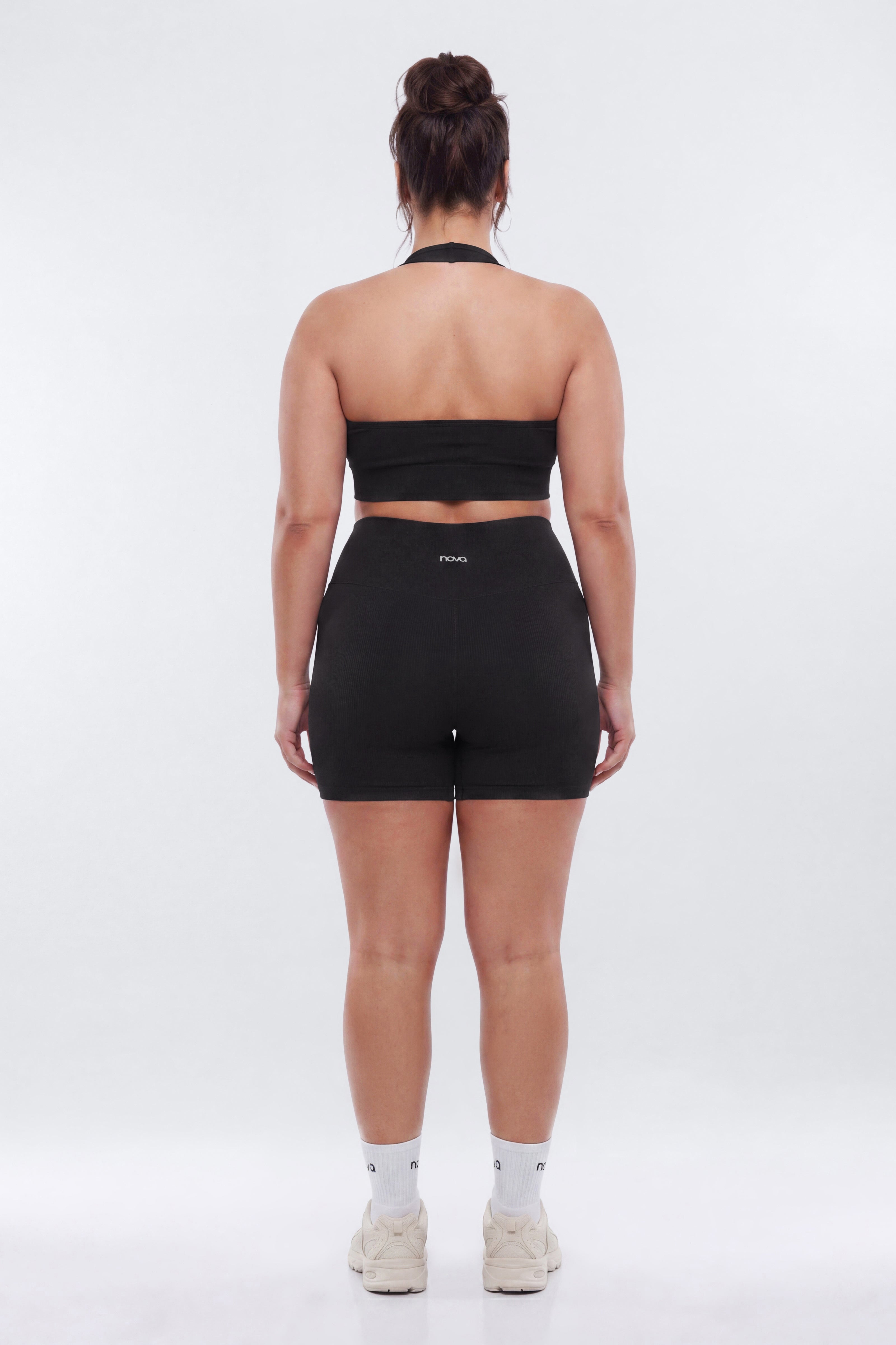 SeamlessLift™ Halter Sports Bra - Black
