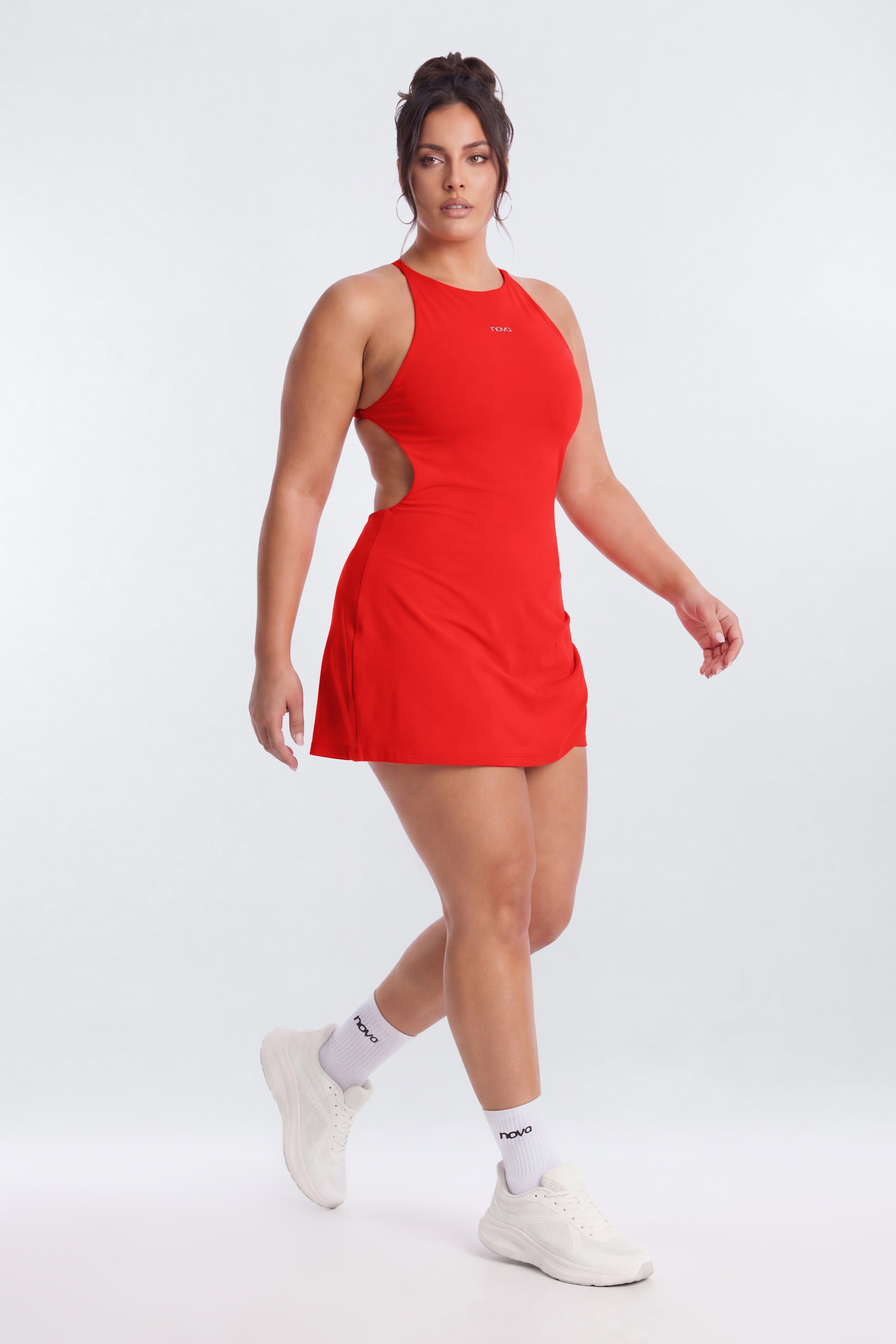 ProStretch™ Open Back Sports Dress - Red