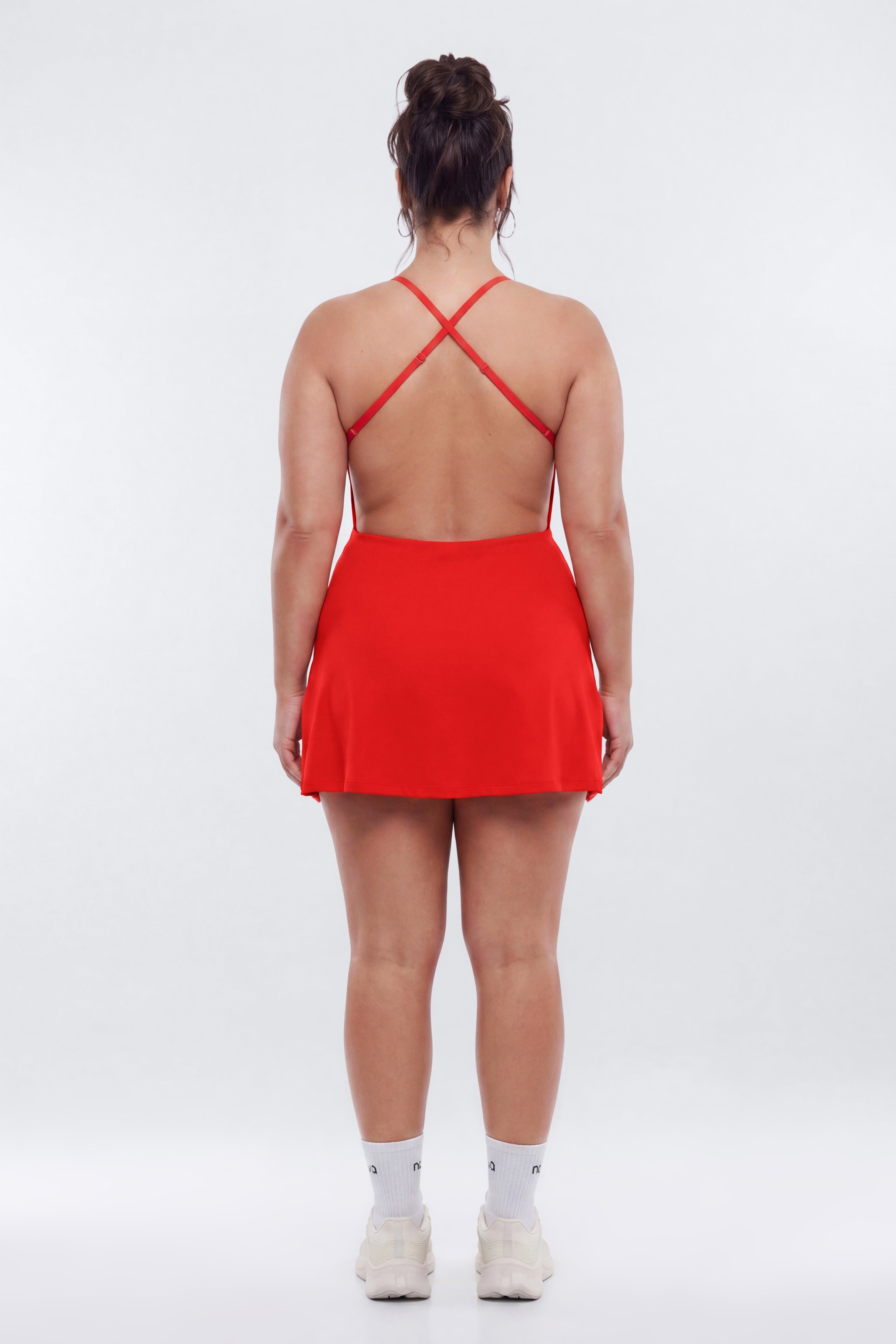 ProStretch™ Open Back Sports Dress - Red