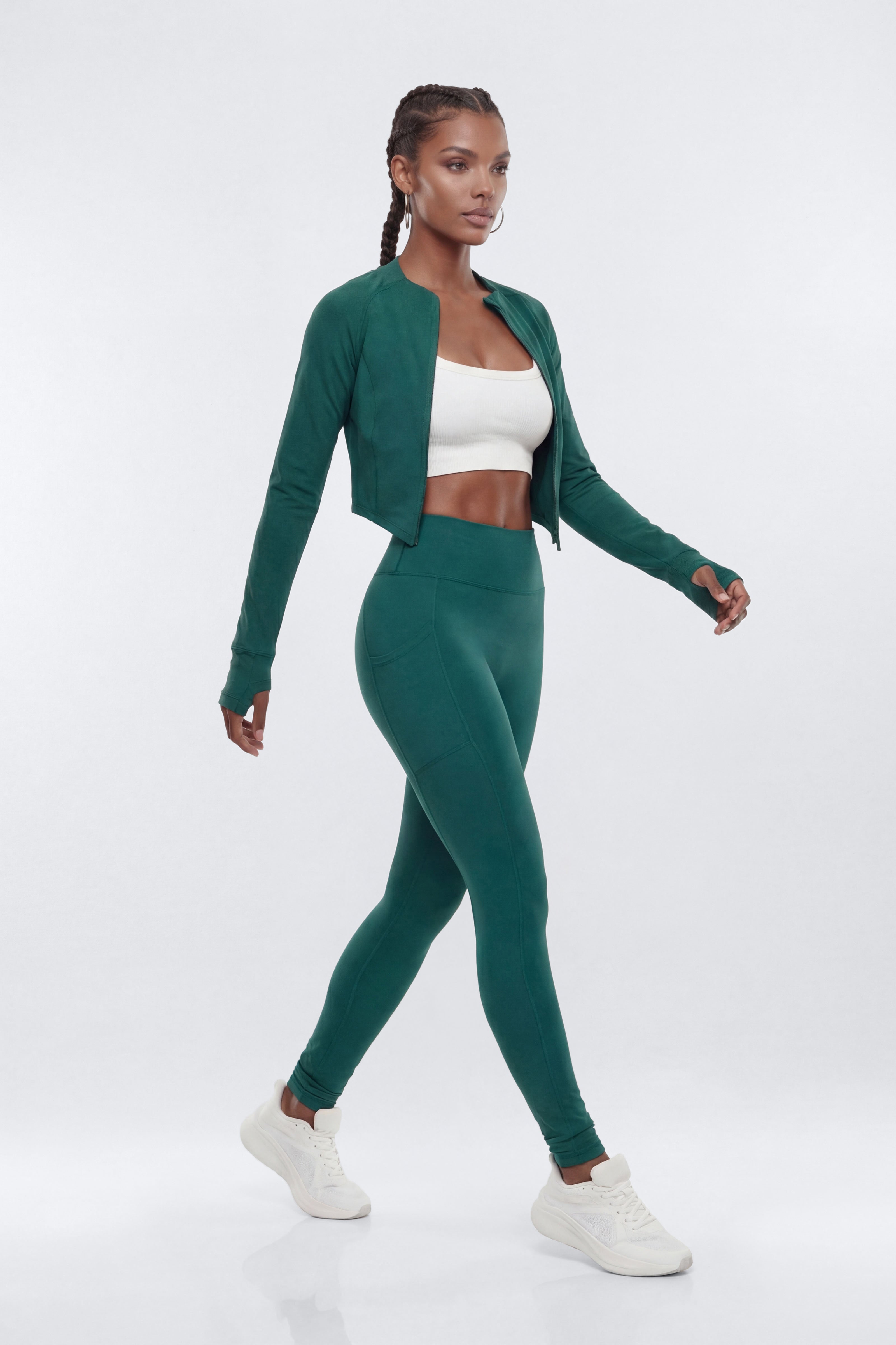 ProStretch™ 28″ High Rise Pocket Legging - Green
