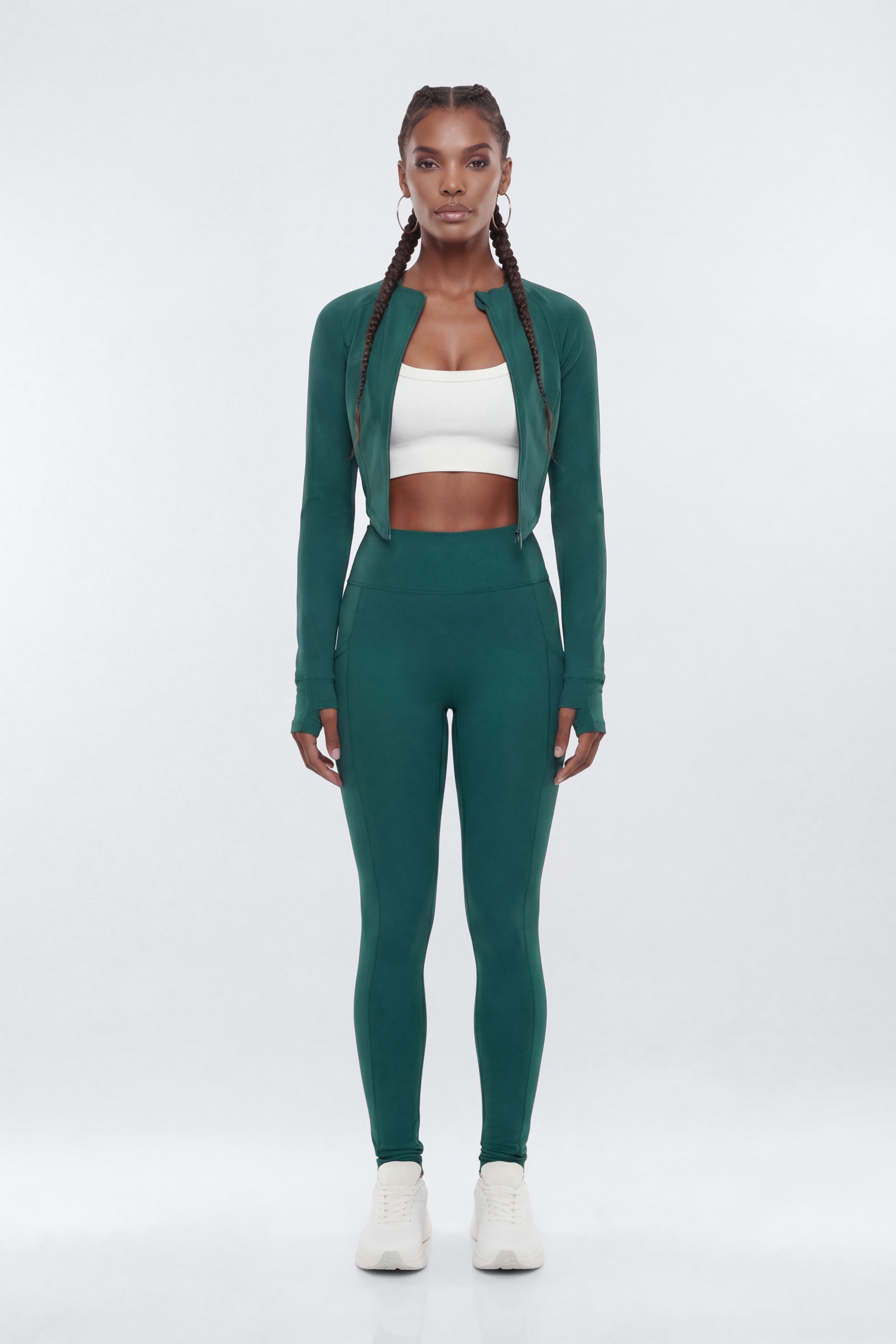 ProStretch™ 28″ High Rise Pocket Legging - Green