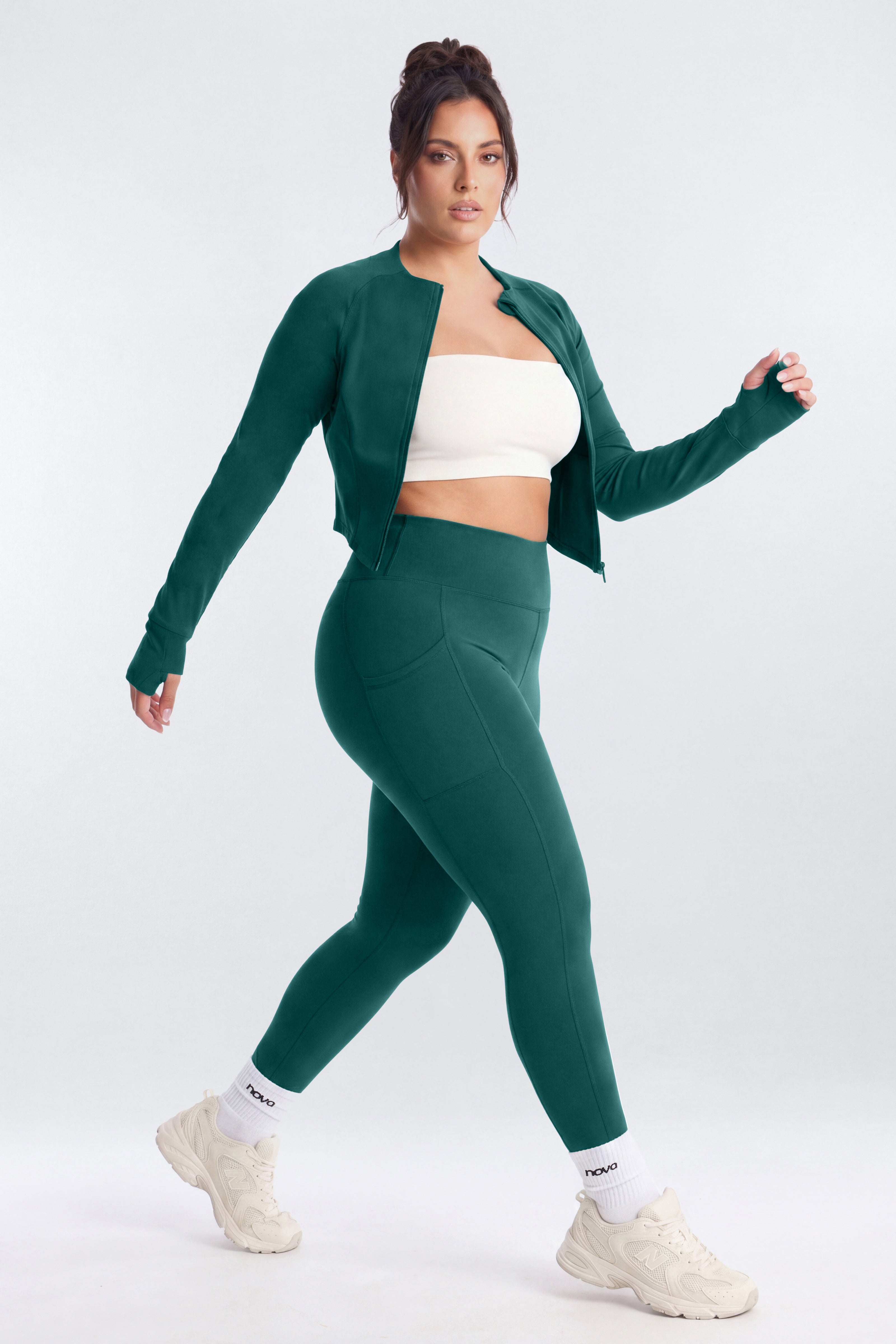 ProStretch™ 28″ High Rise Pocket Legging - Green