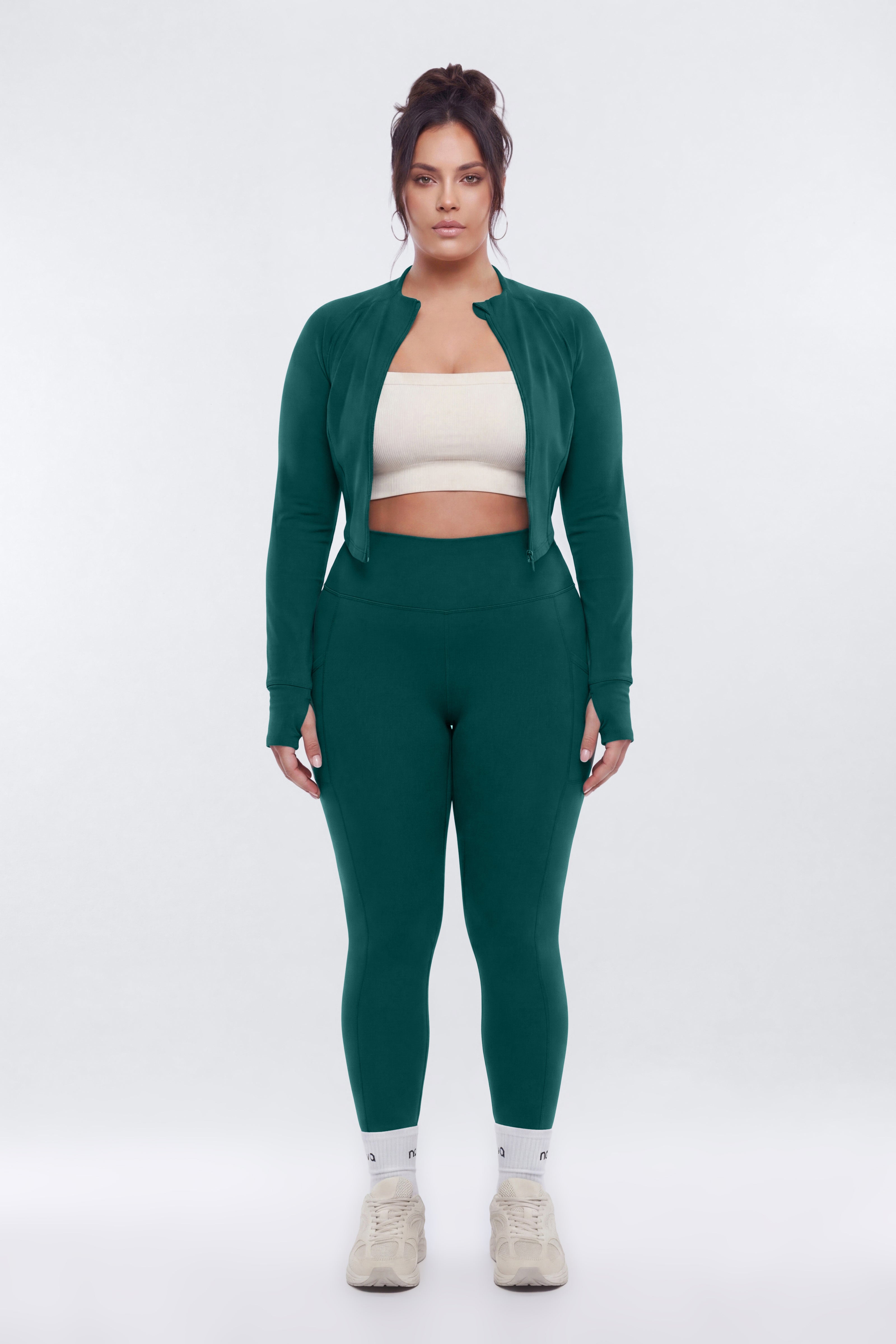 ProStretch™ 28″ High Rise Pocket Legging - Green