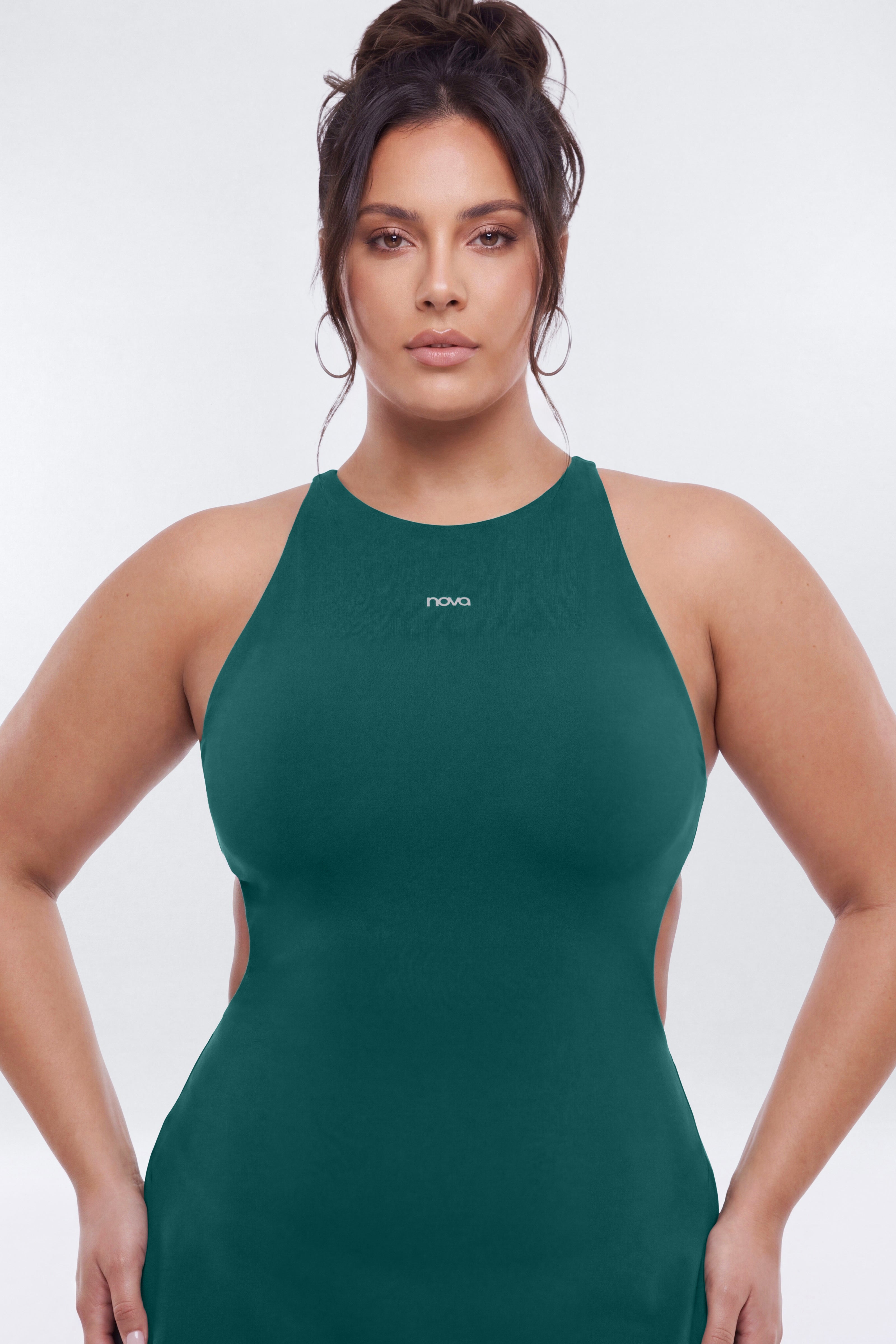 ProStretch™ Open Back Sports Dress - Hunter Green
