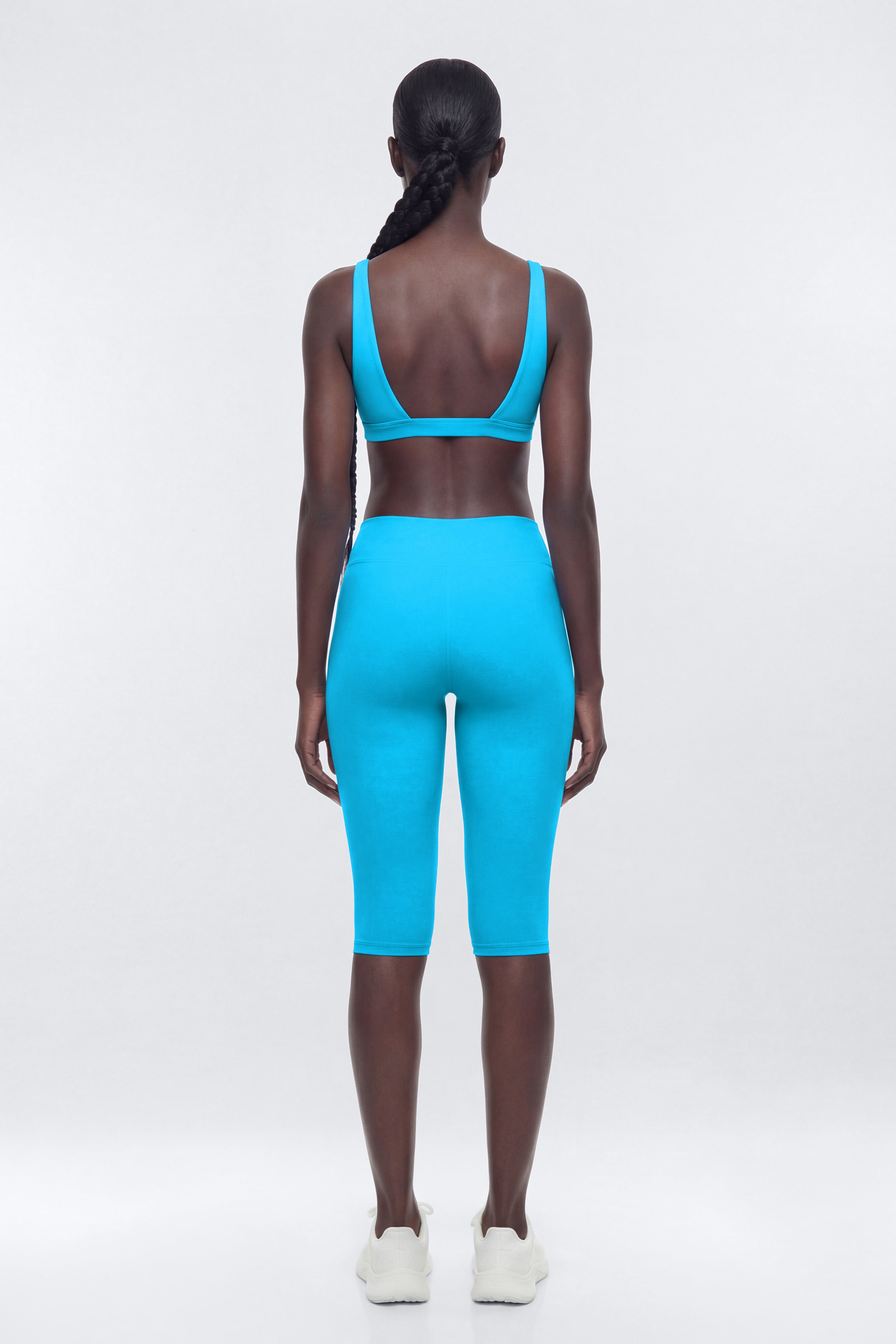 ButterSoft Low V Neck Sports Bra - Blue