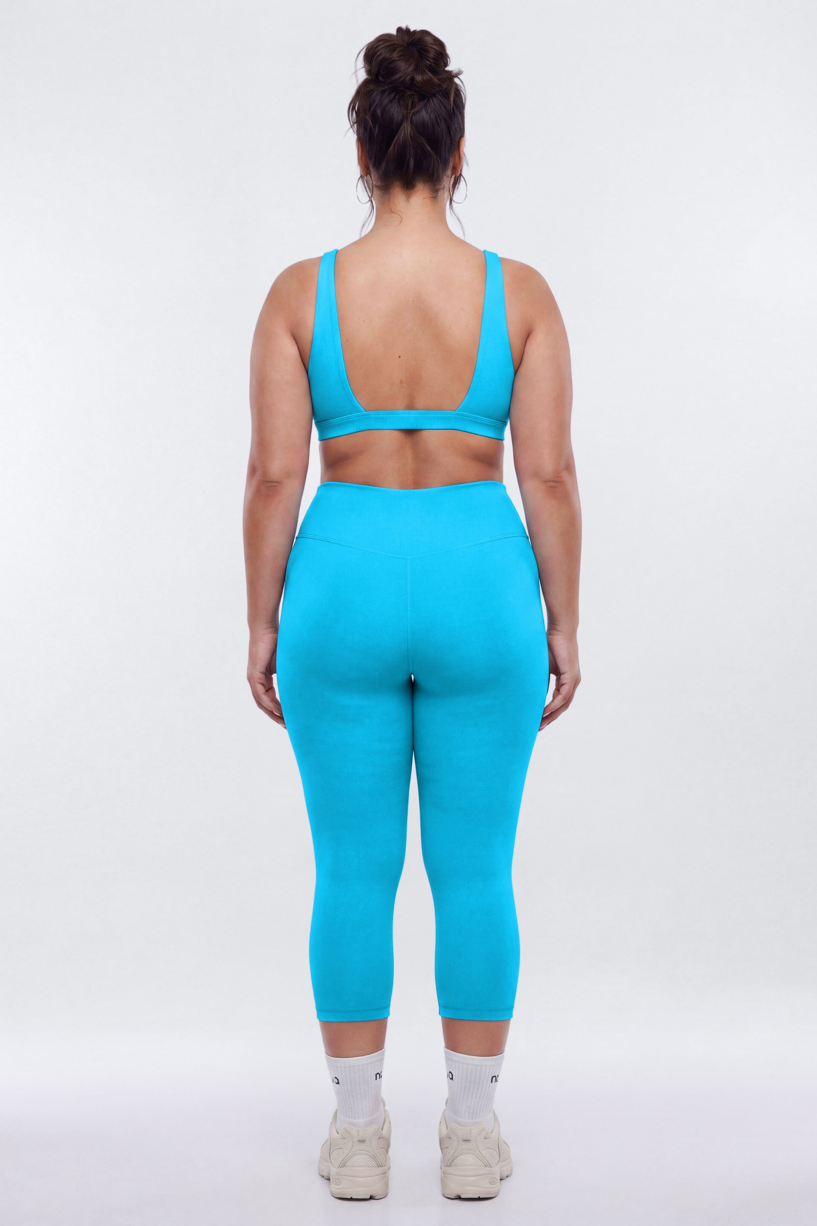 ButterSoft Low V Neck Sports Bra - Blue