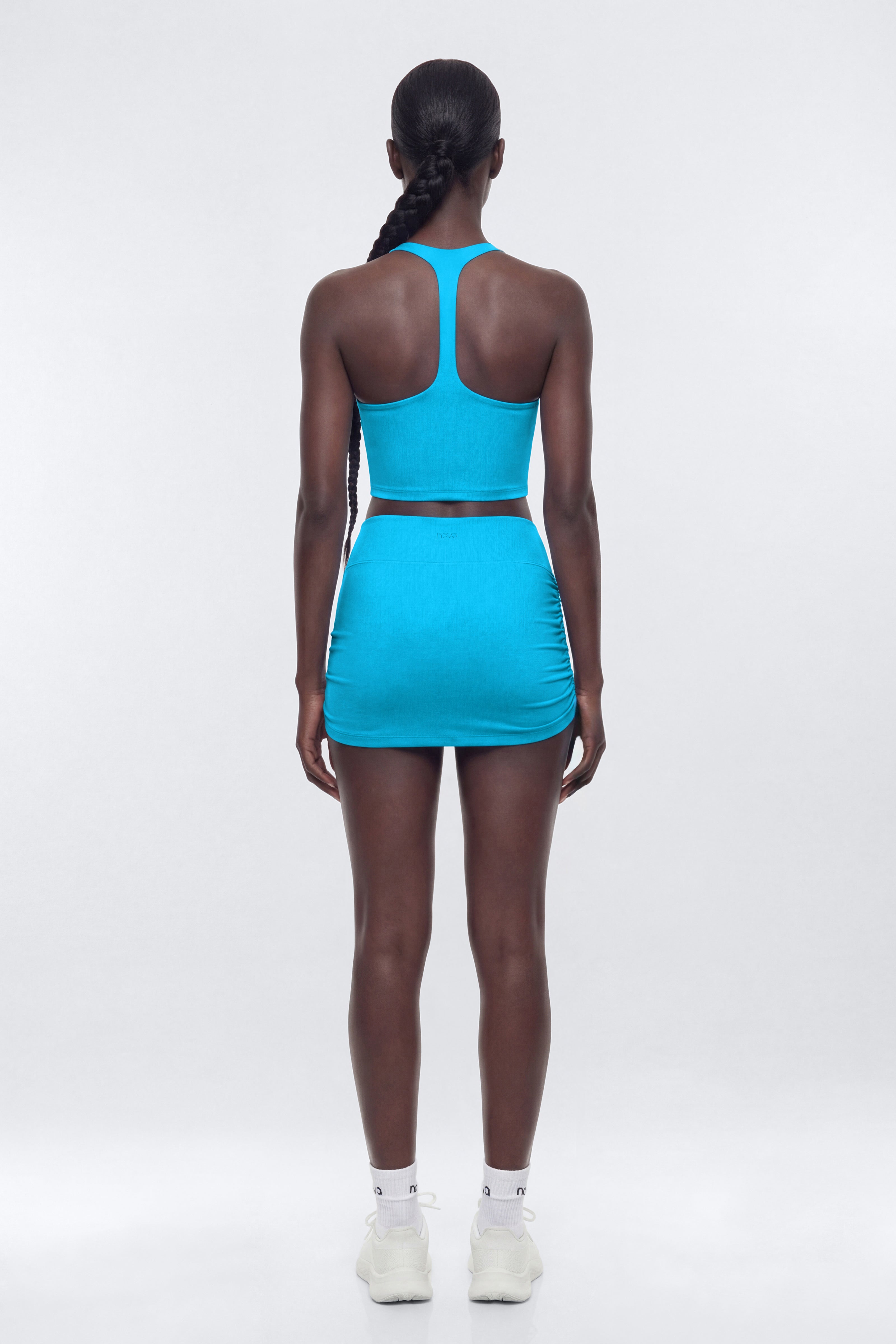 ButterSoft Side Ruched Skort - Blue