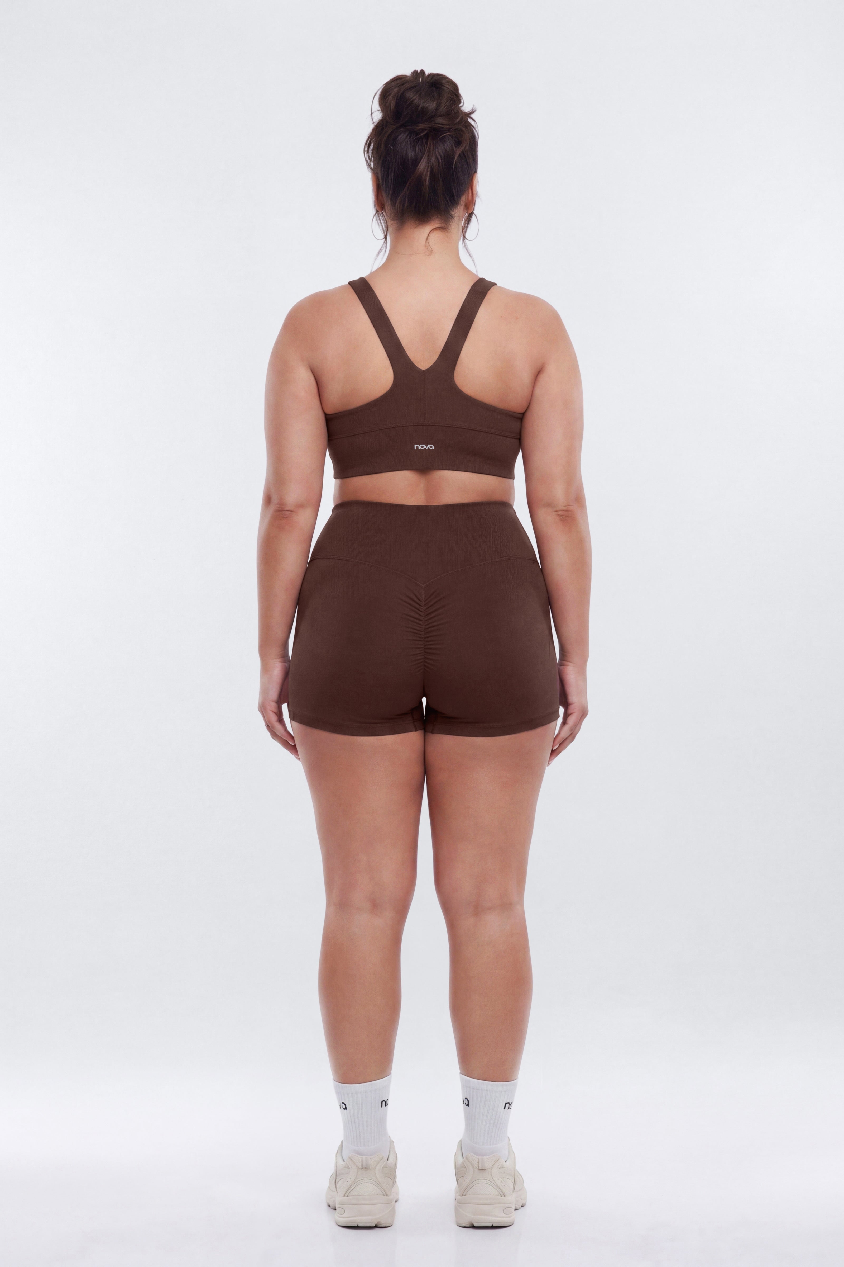 CloudForm™ Ruched Sports Bra - Brown