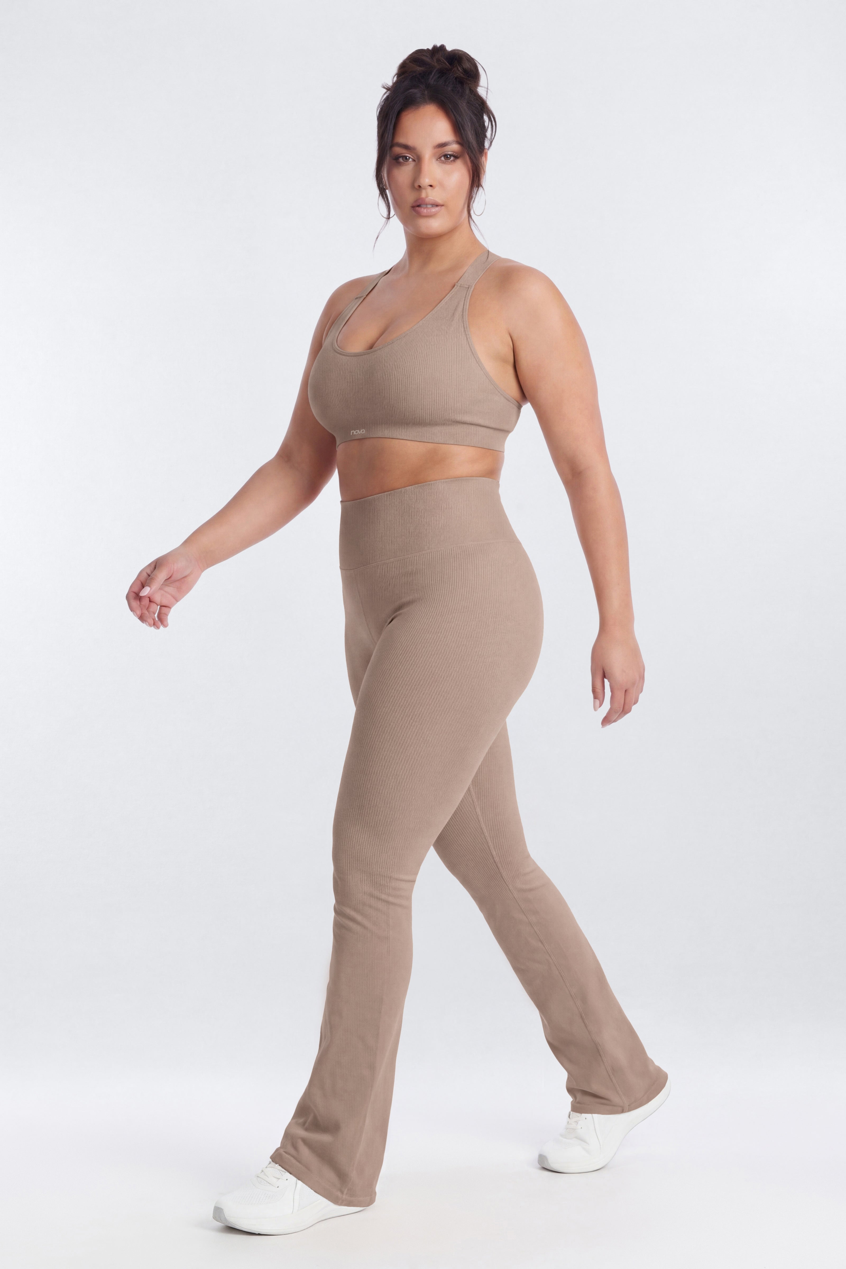 SeamlessLift™ 32″ High Rise Flare Legging - Taupe
