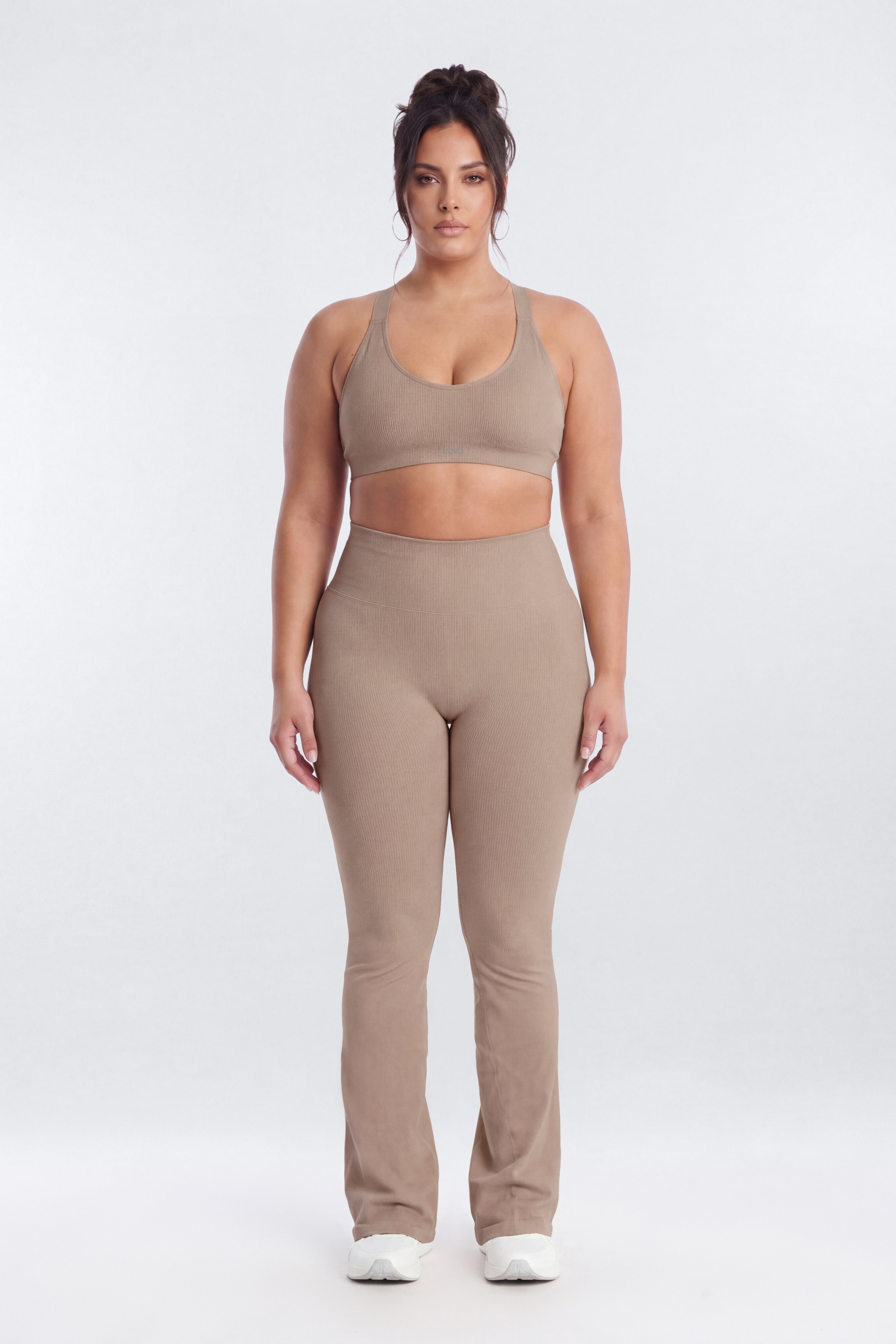 SeamlessLift™ 32″ High Rise Flare Legging - Taupe