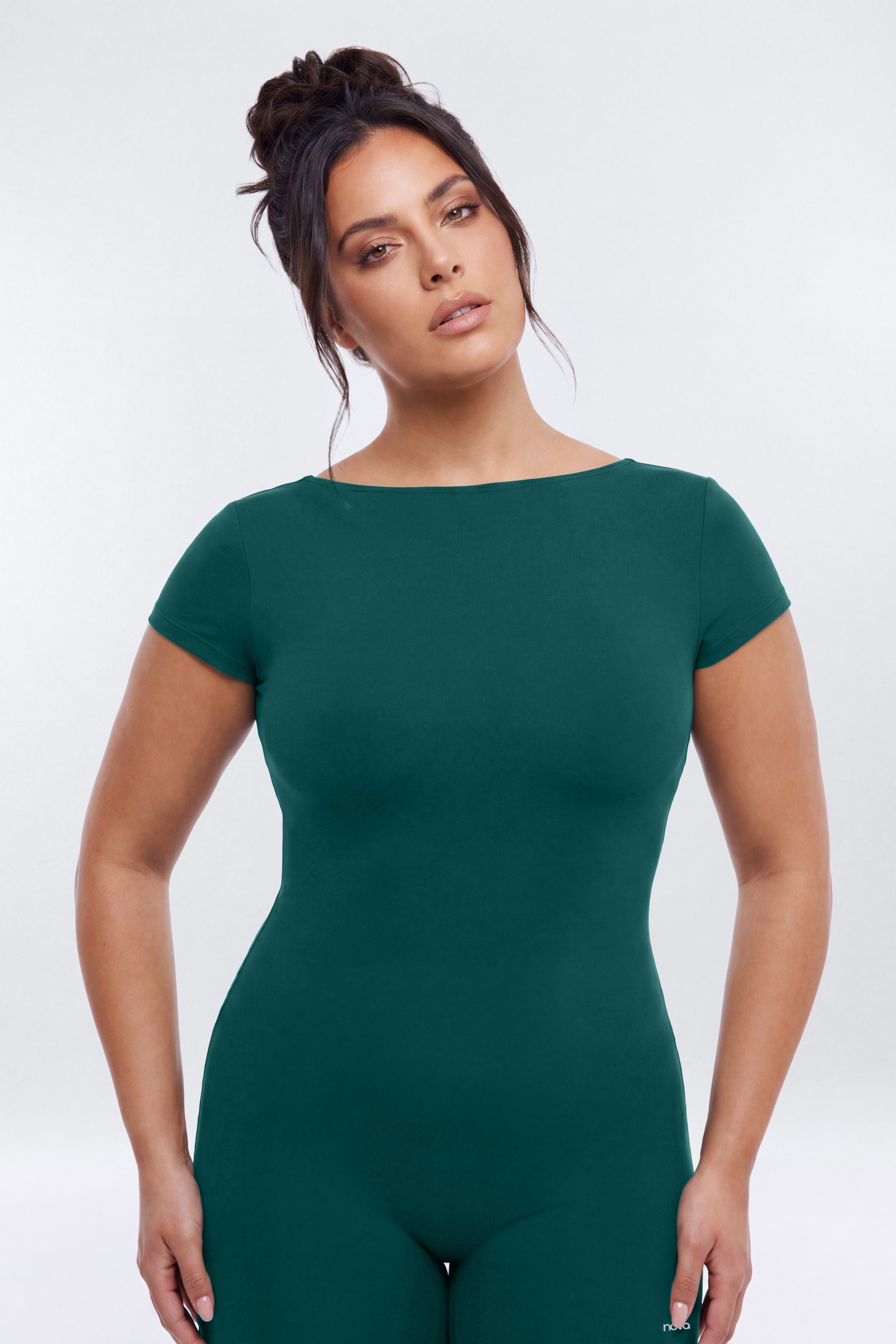ProStretch™ 3″ Low Back Romper - Hunter Green