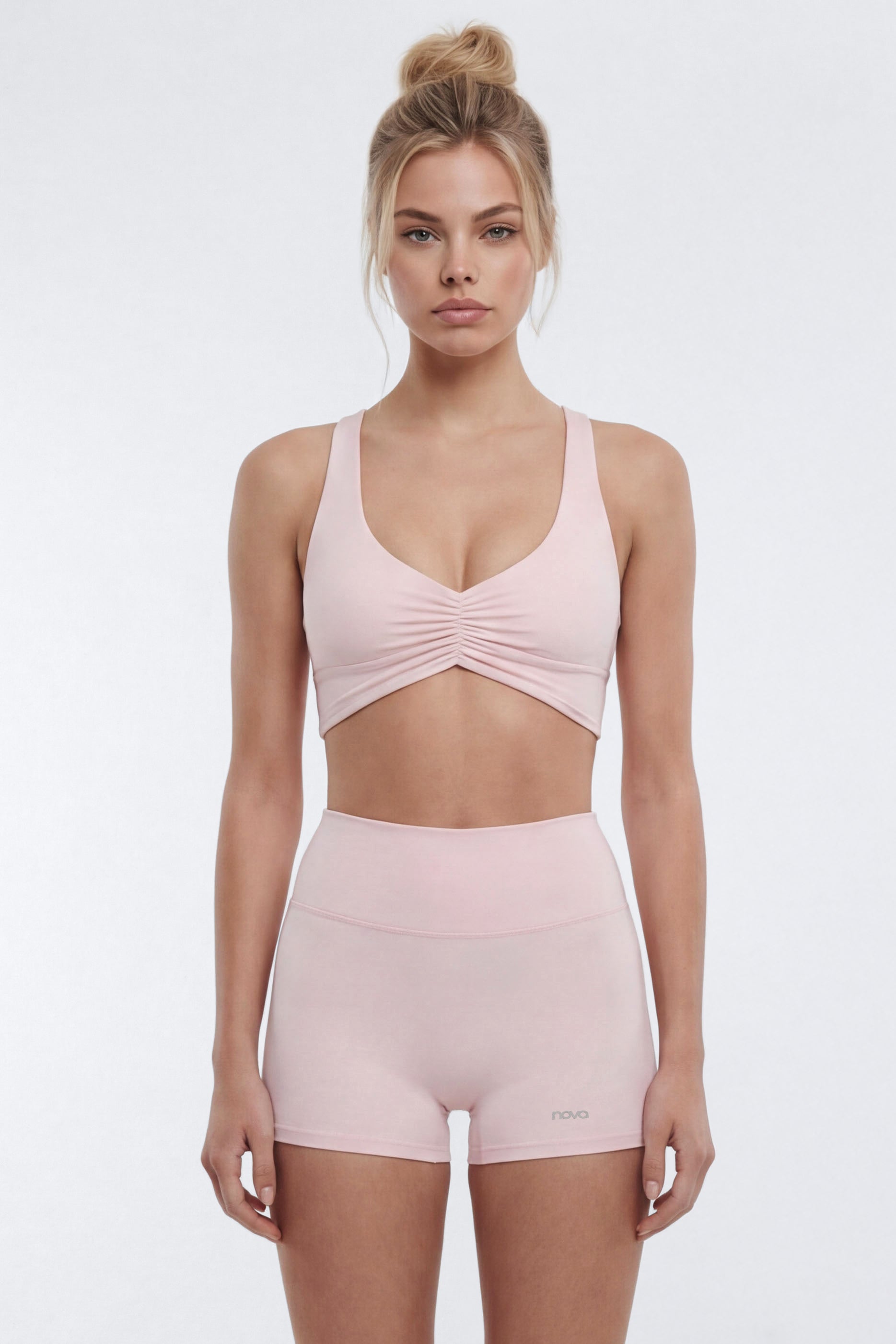 CloudForm™ Ruched Sports Bra - Blush