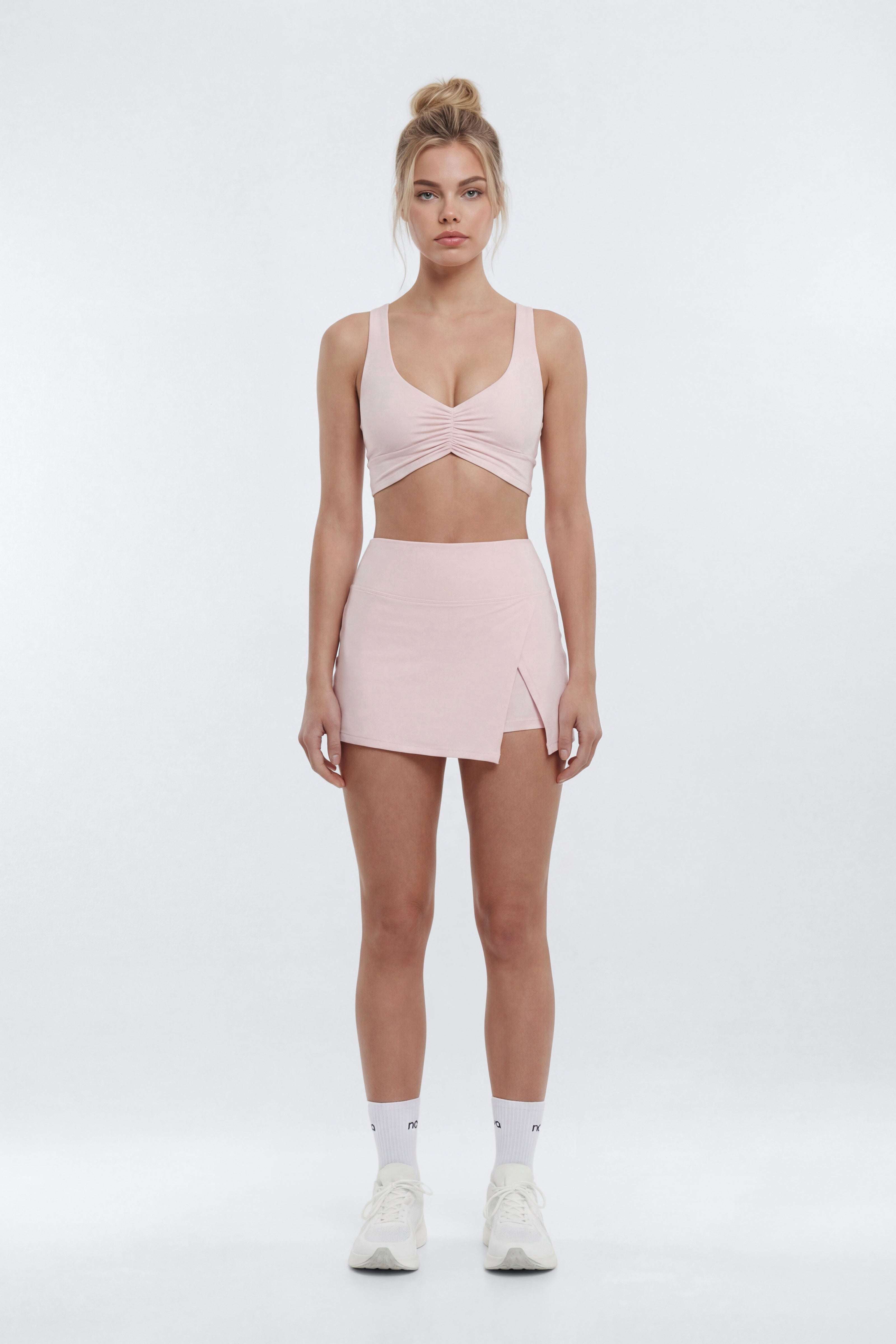 CloudForm™ Front Wrap Sports Mini Skort - Pink