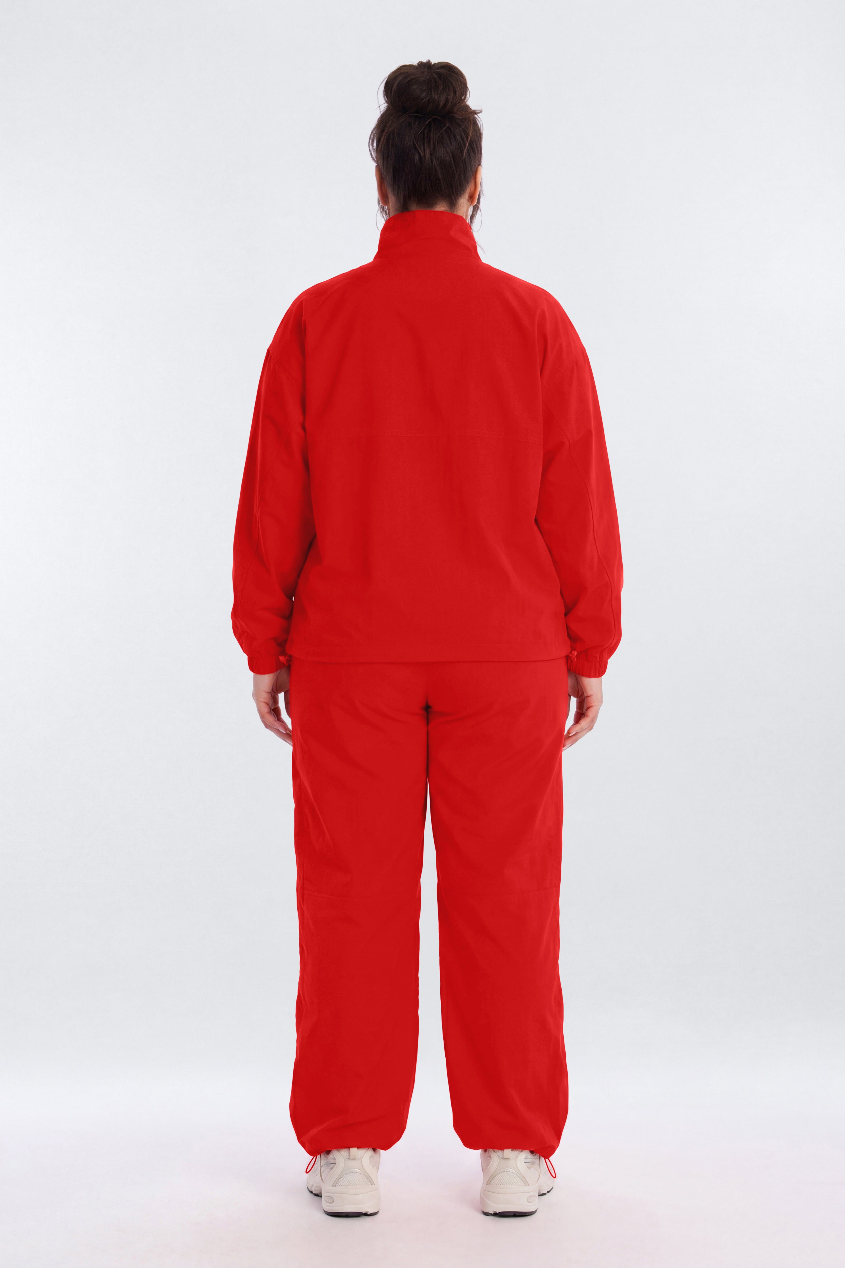 CoreNylon 32″ Wide Leg Track Pant - Red