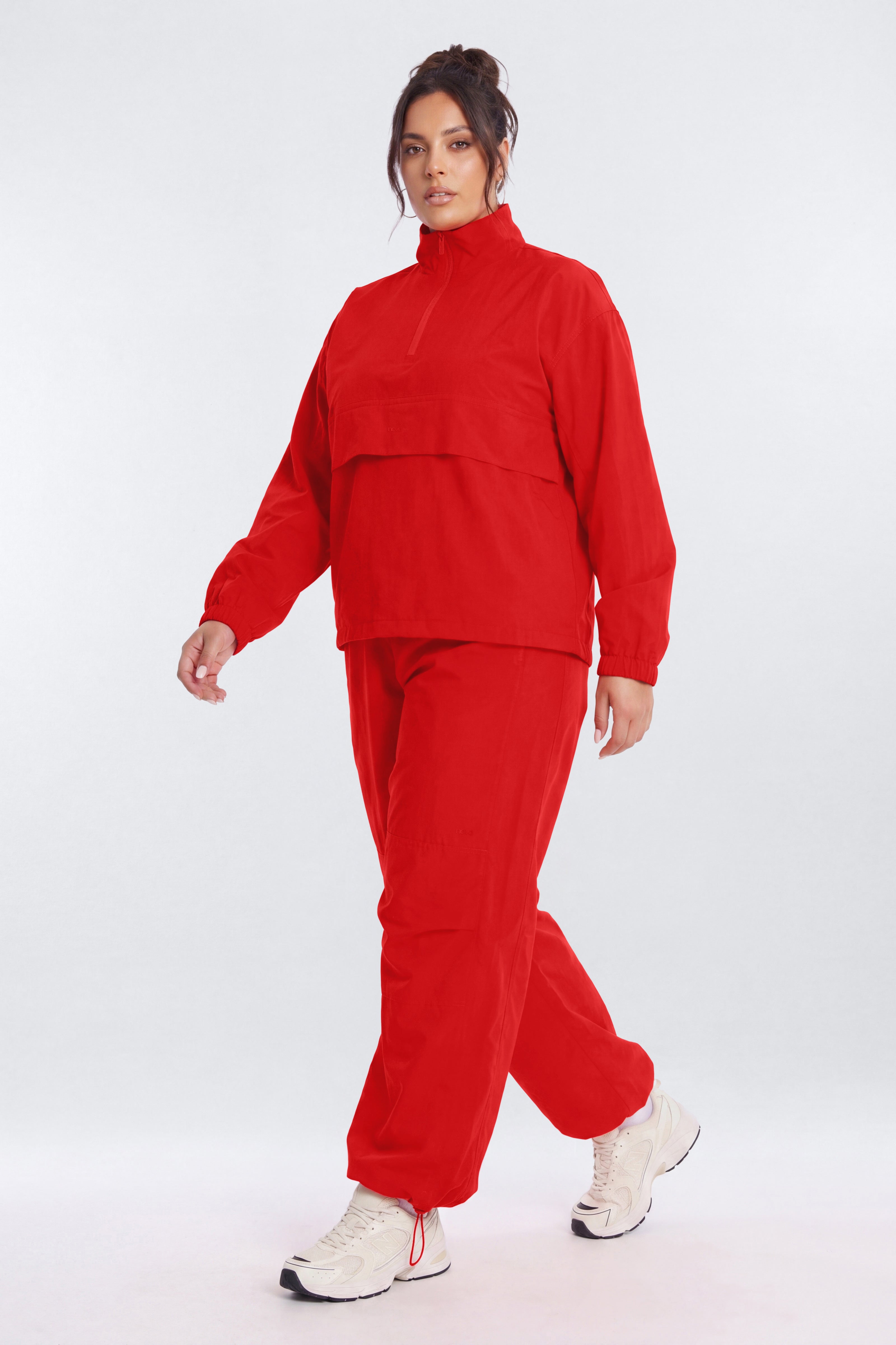 CoreNylon 32″ Wide Leg Track Pant - Red