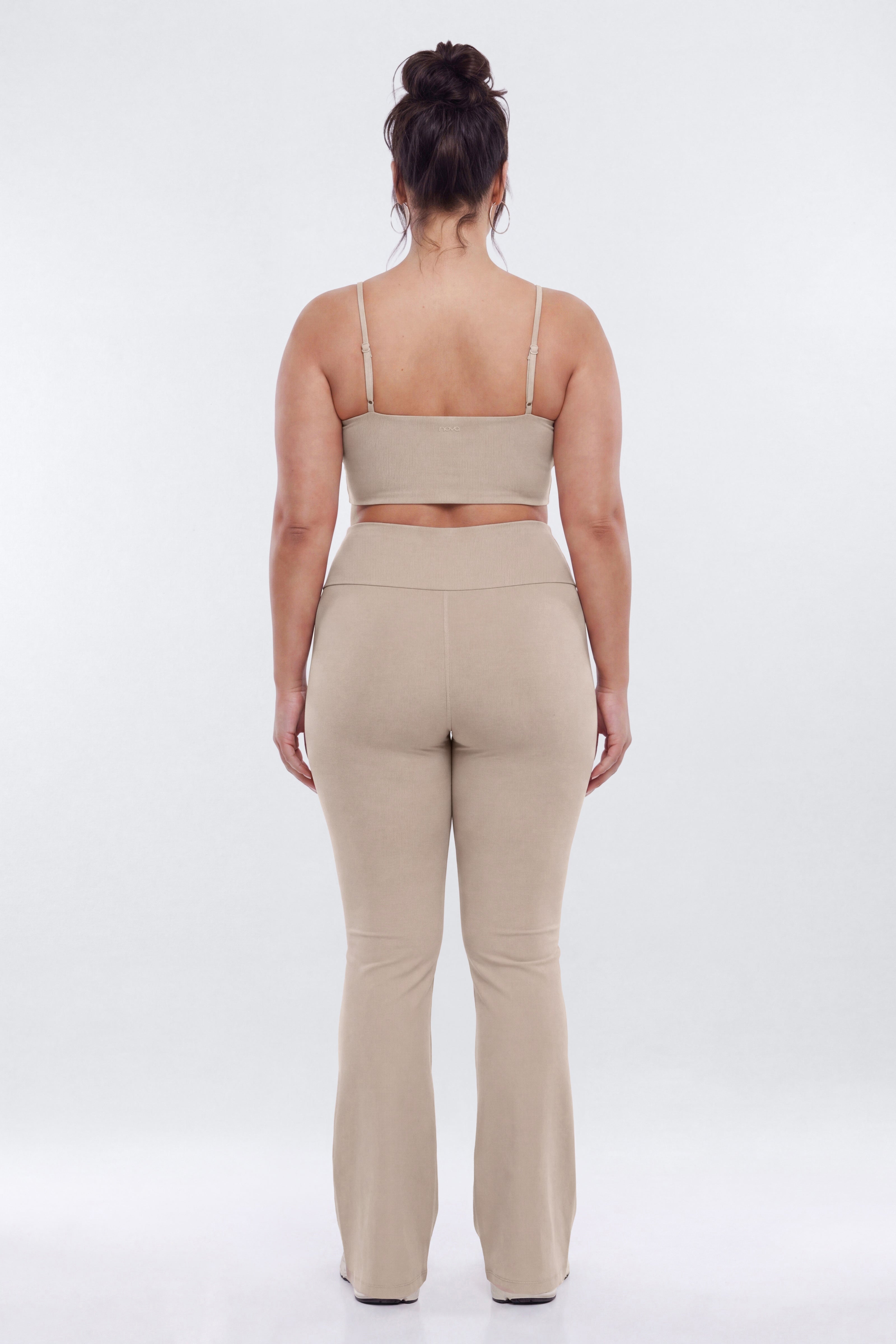 ButterSoft 33″ Low Rise Foldover Flare Legging - Stone