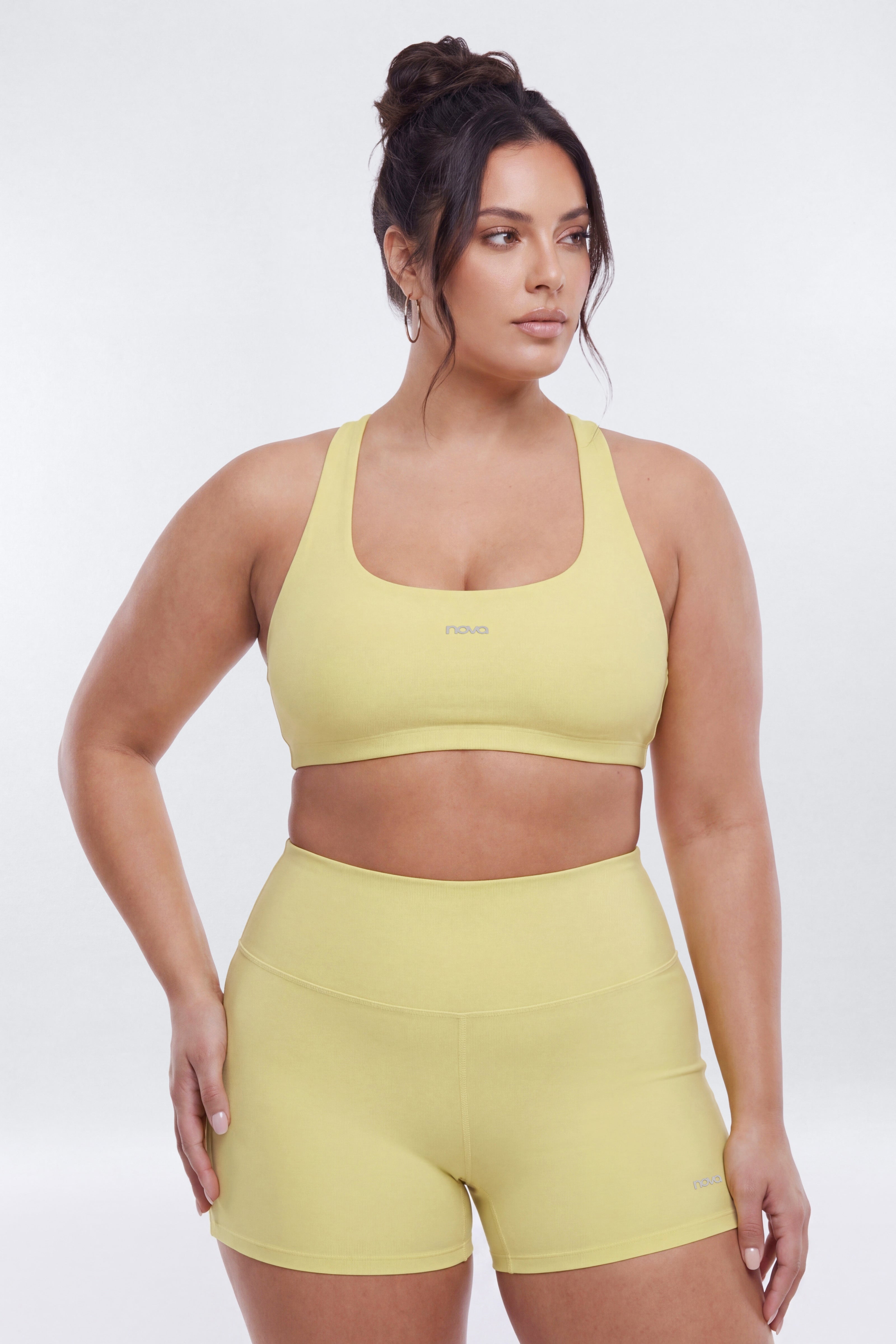 AirSculpt™ Racer Back Sports Bra - Yellow