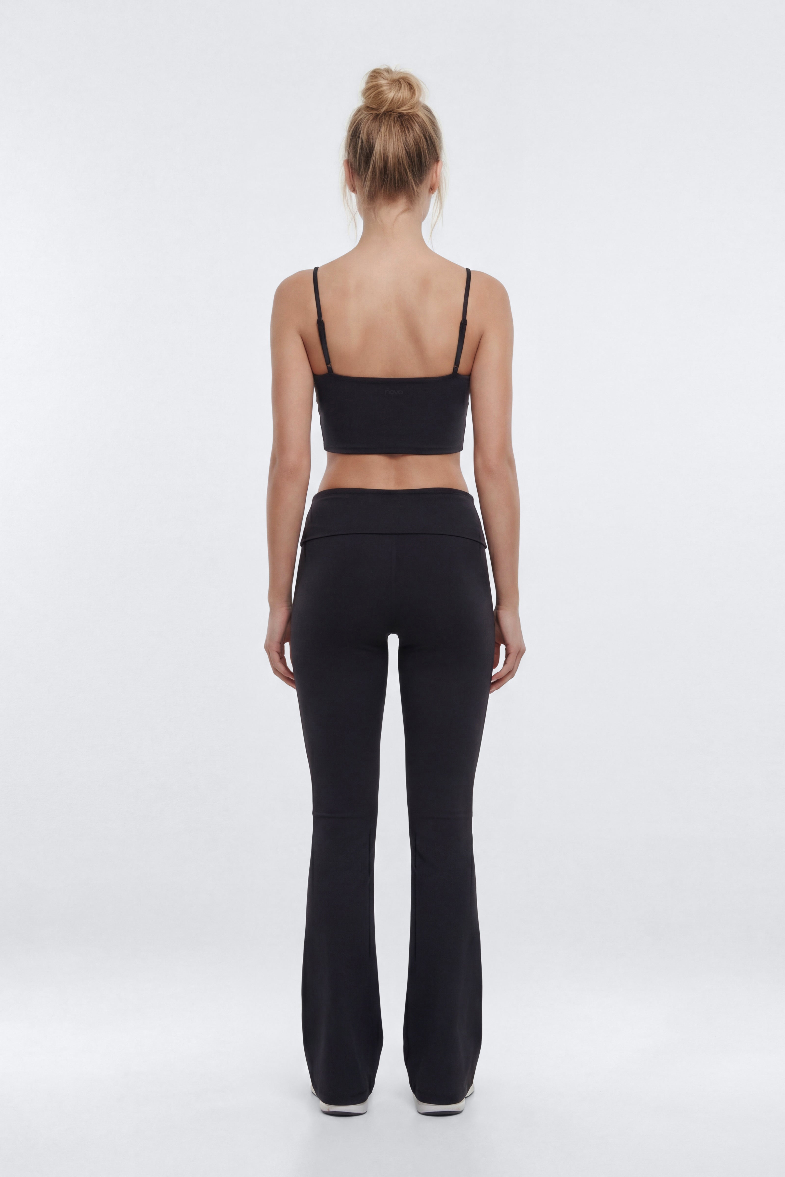 ButterSoft 33″ Low Rise Foldover Flare Legging - Black