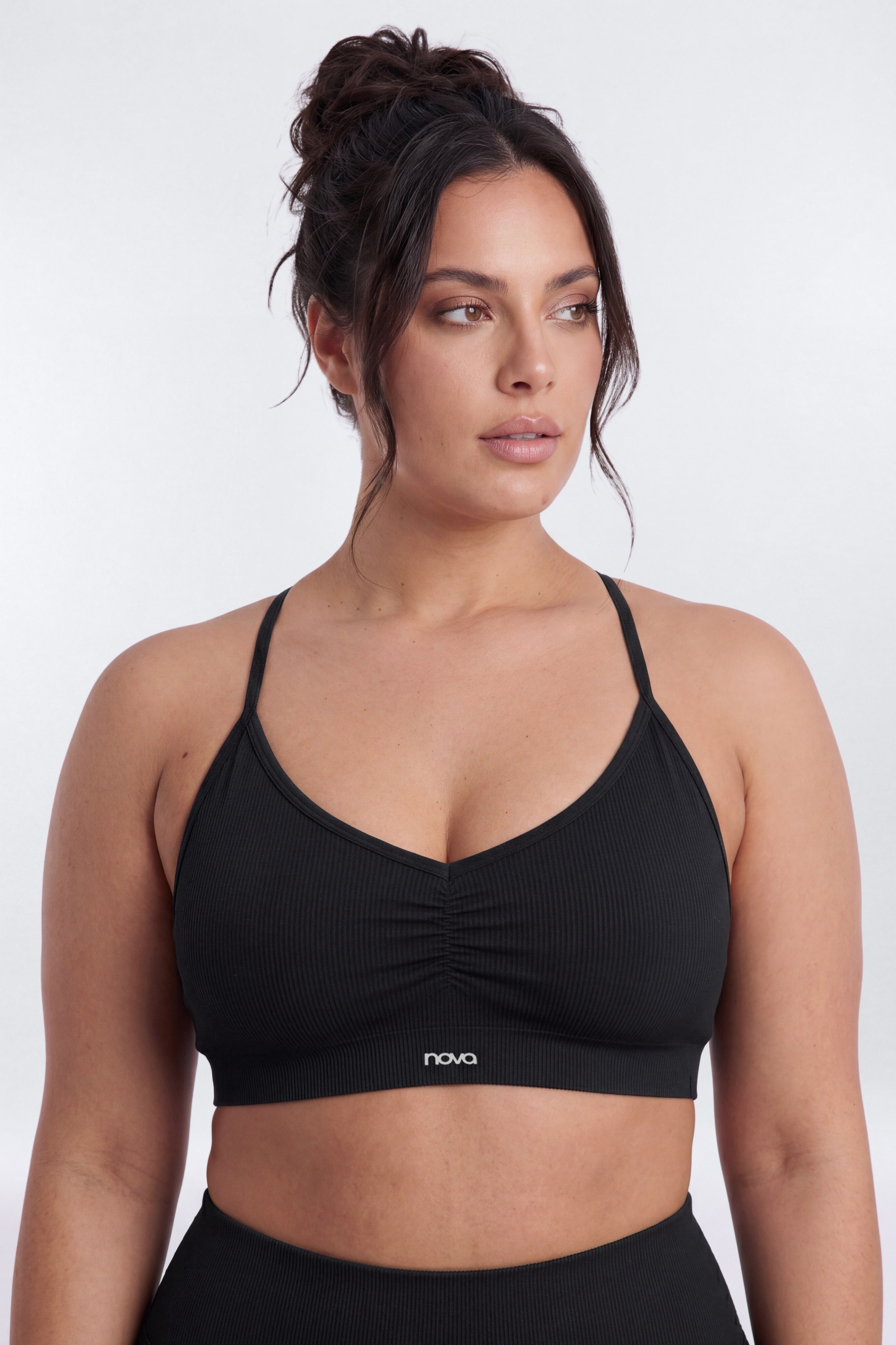 ProStretch™ Adjustable Strap Back Sports Bra - Black