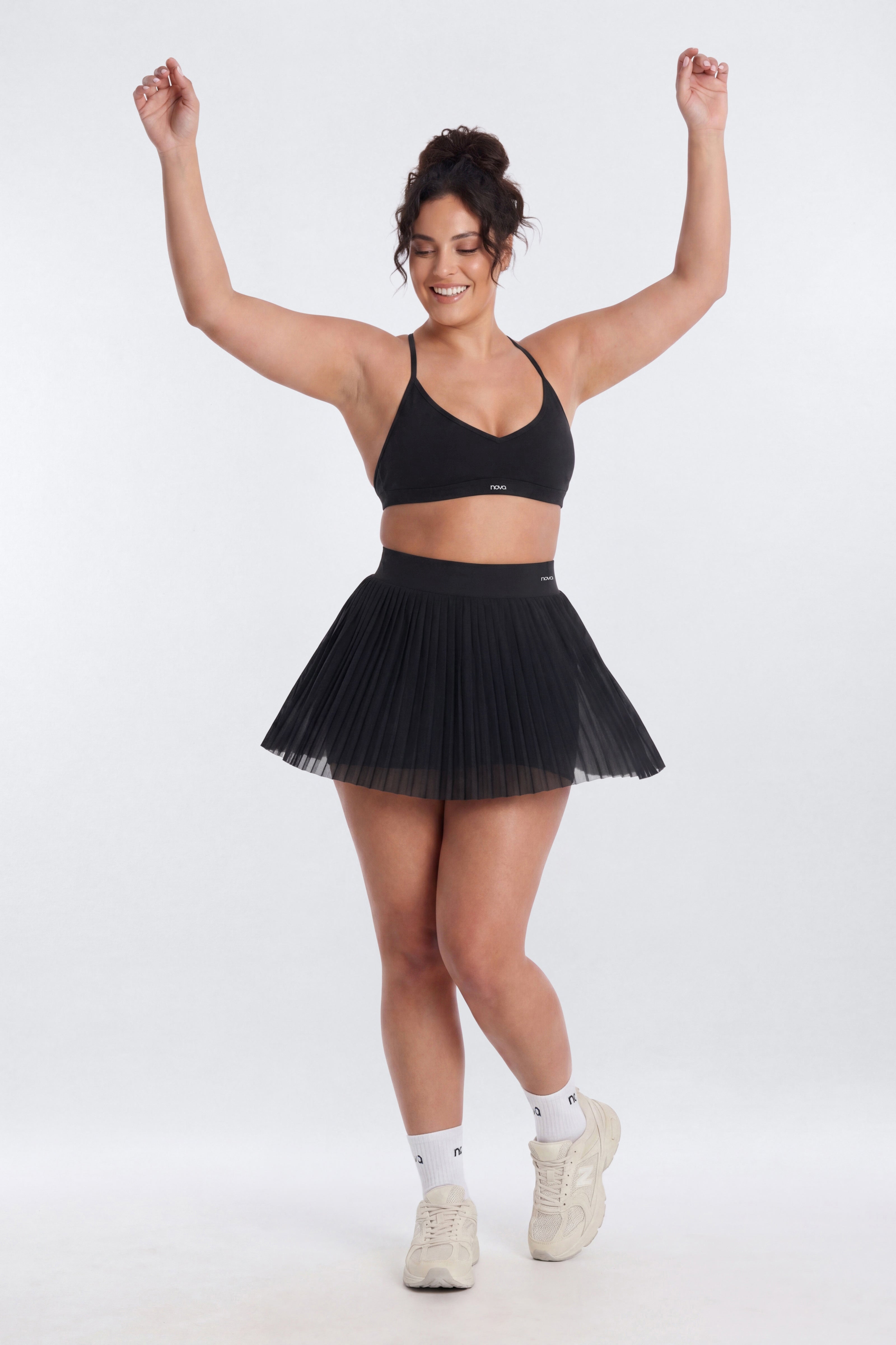 ProStretch™ 2″ Pocket Pleated Skort - Black