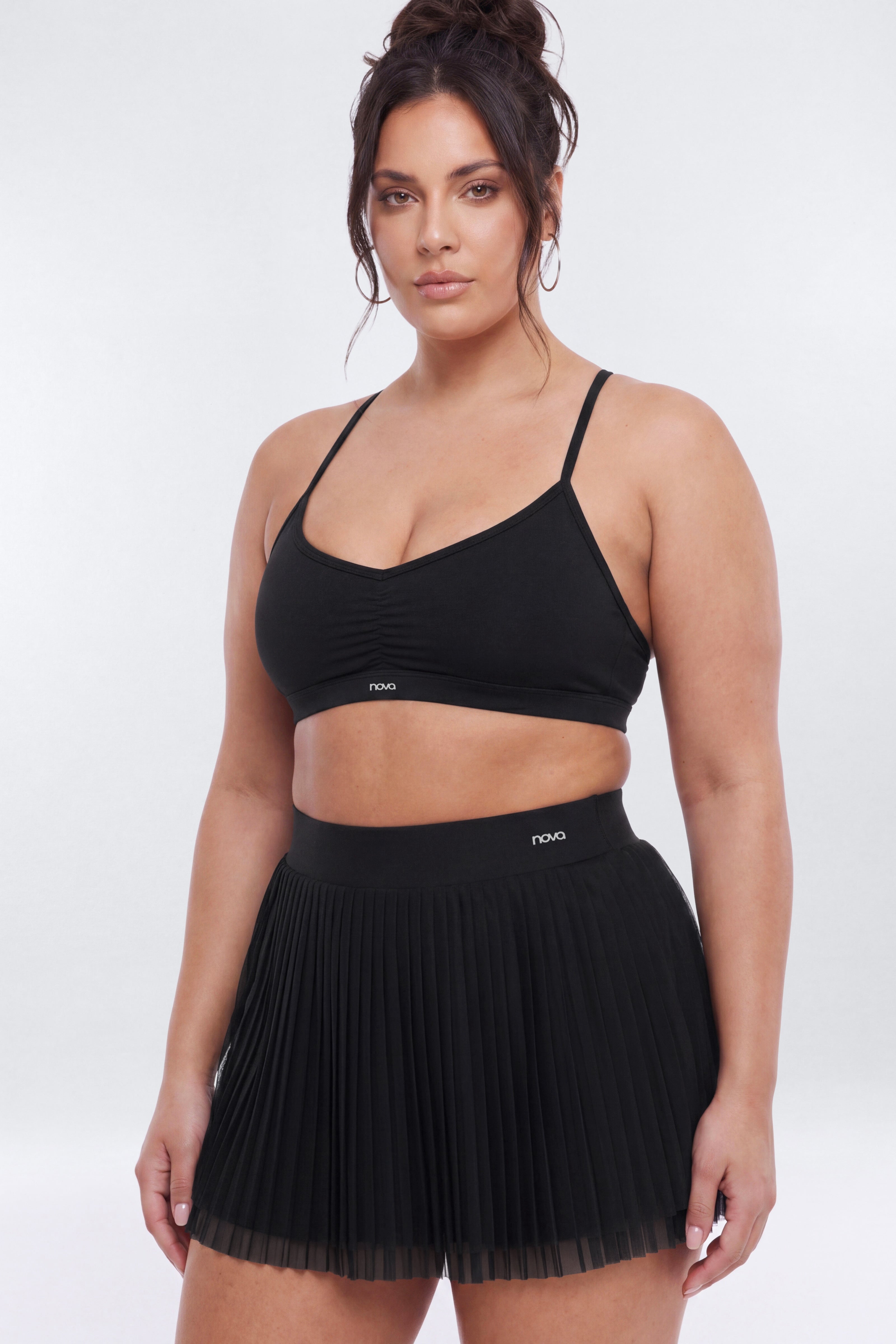 ProStretch™ 2″ Pocket Pleated Skort - Black