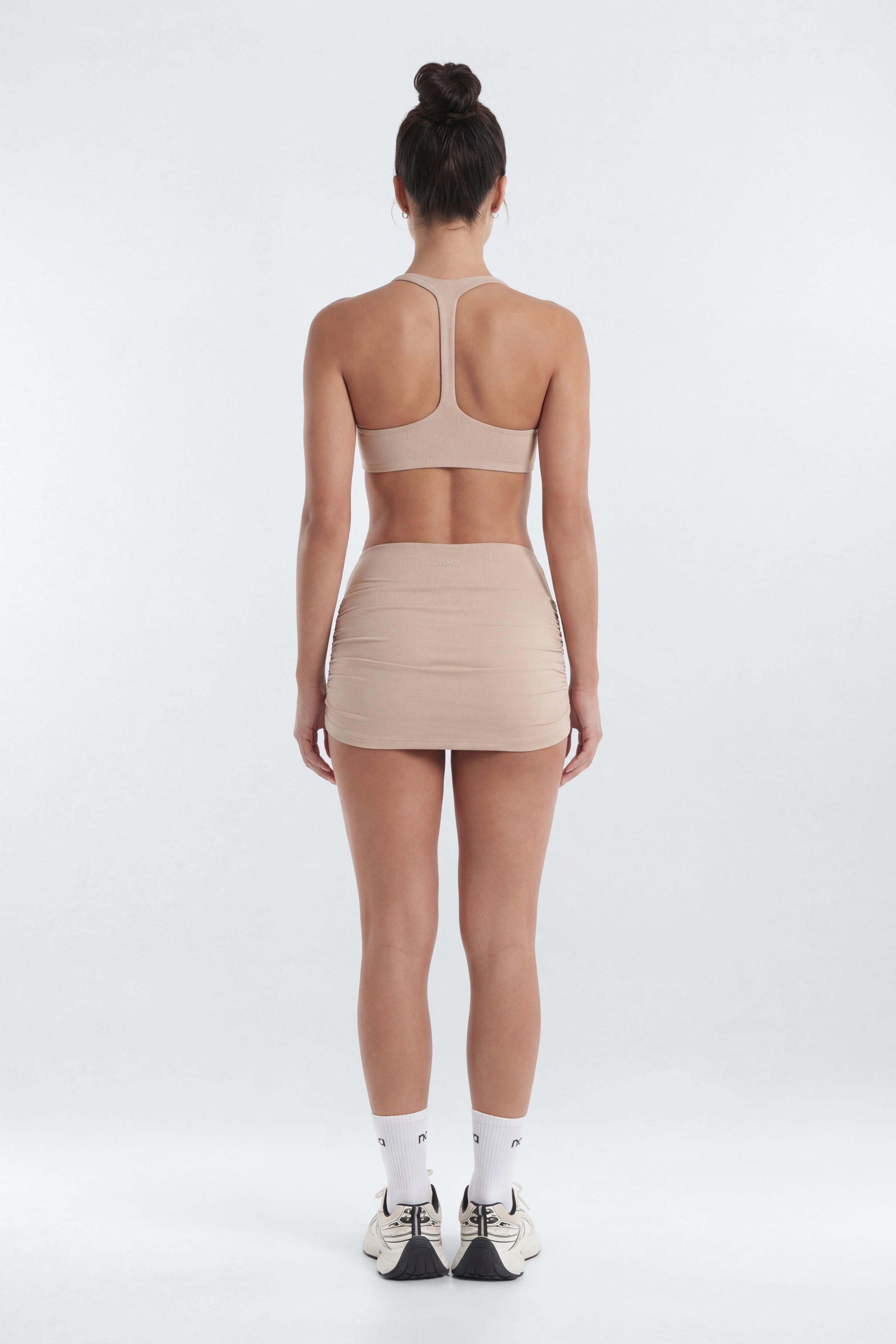 ButterSoft Side Ruched Skort - Stone