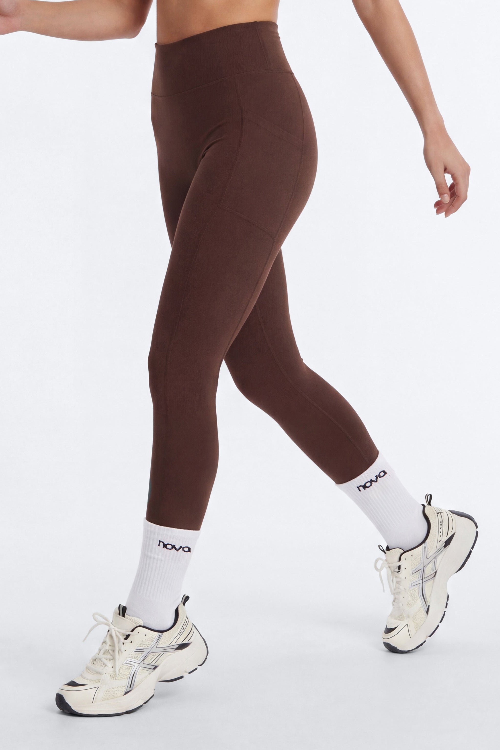 ProStretch™ 28″ High Rise Pocket Legging - Brown