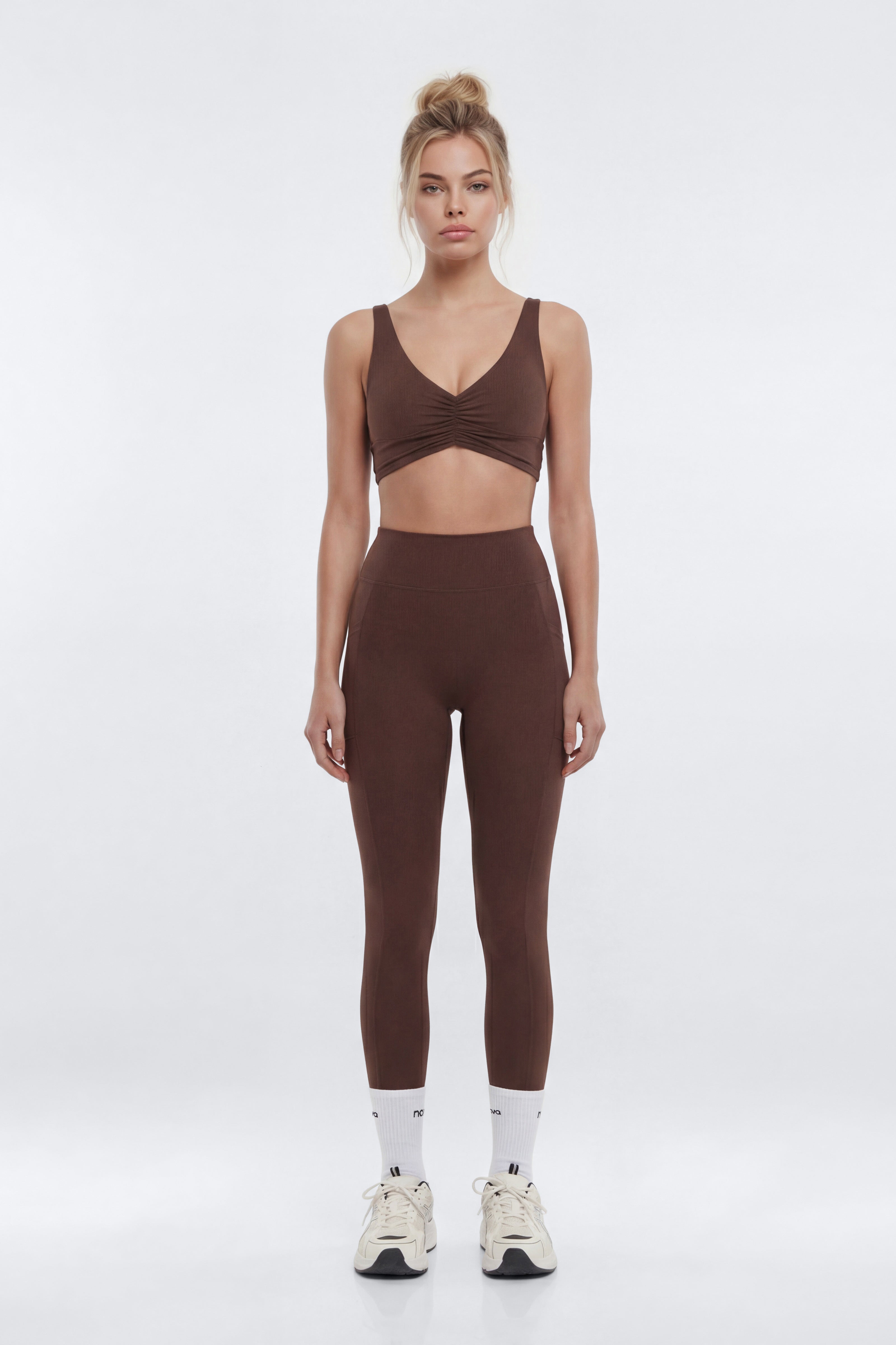 ProStretch™ 28″ High Rise Pocket Legging - Brown