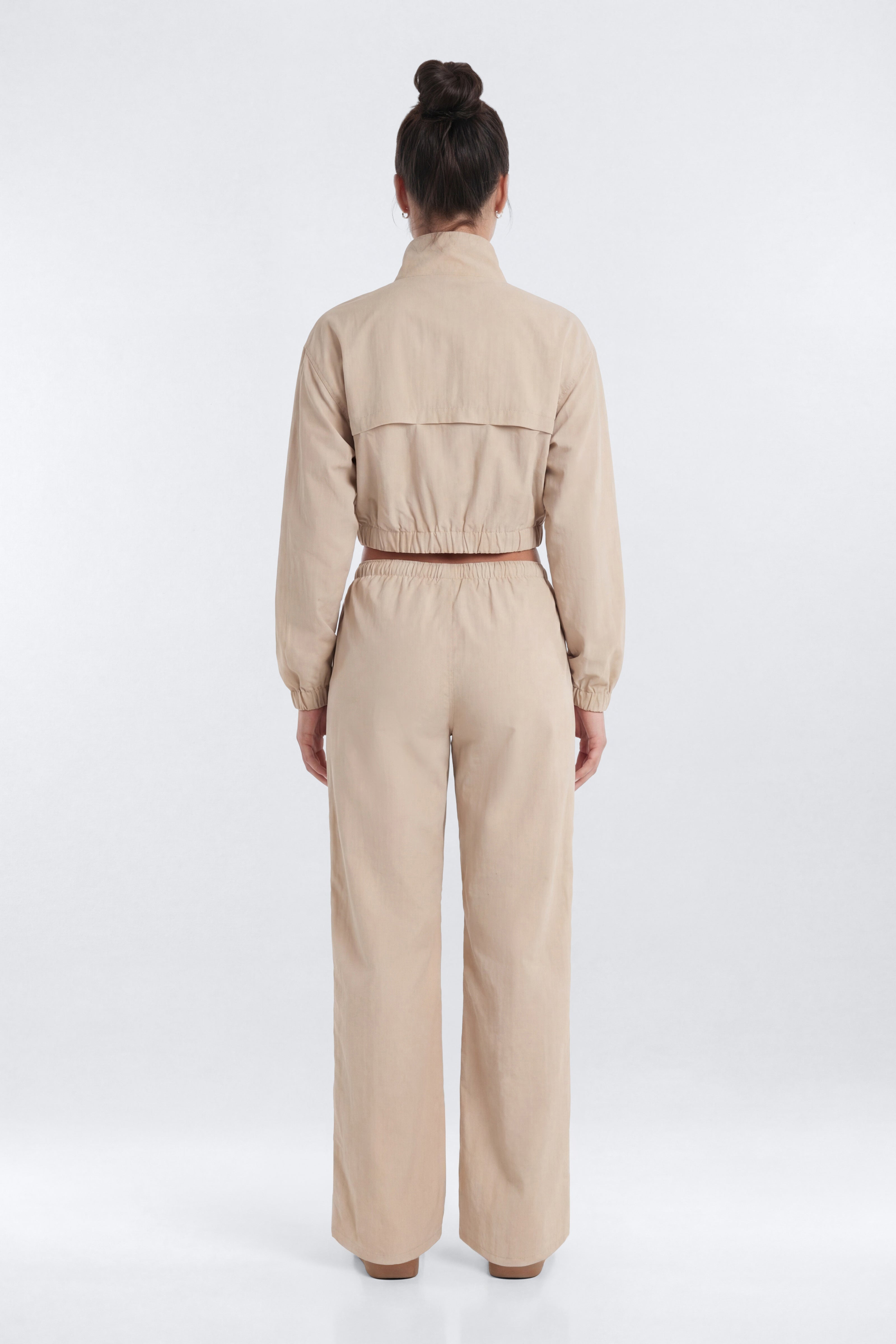 CoreNylon 31″ Zipper Windbreaker Track Pant - Taupe