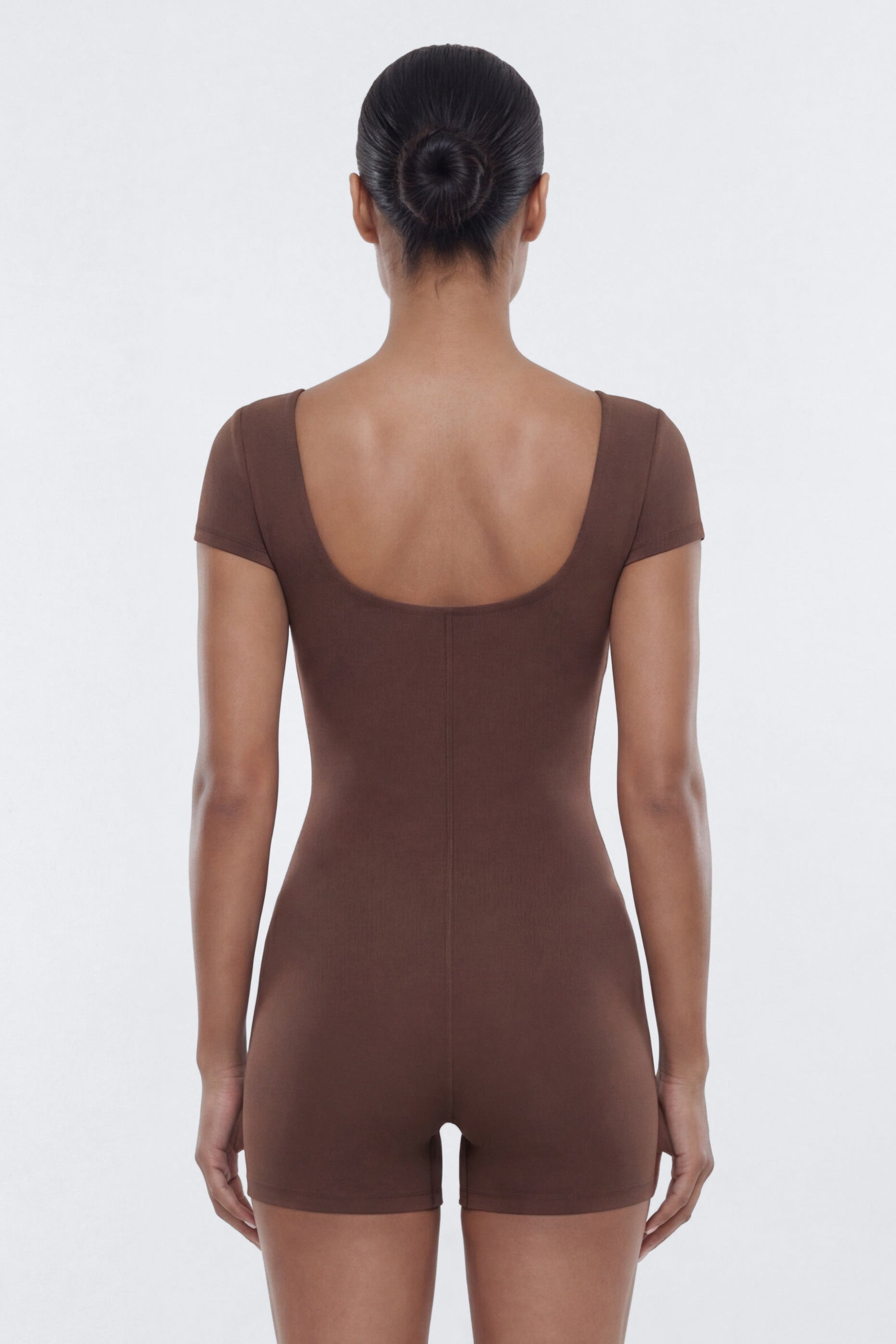 ProStretch™ 3″ Low Back Romper - Brown