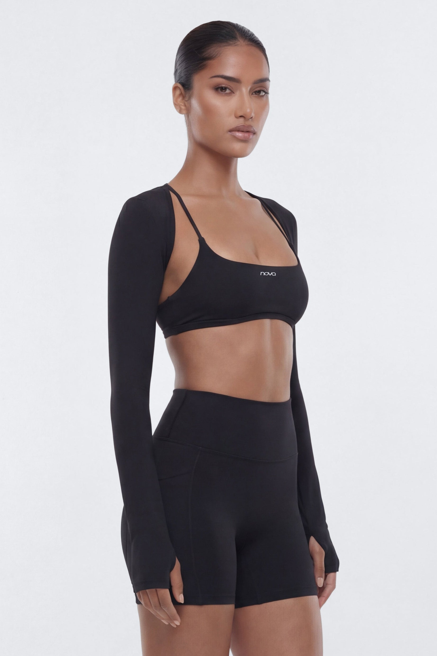 CloudForm™ Long Sleeve Shrug - Black