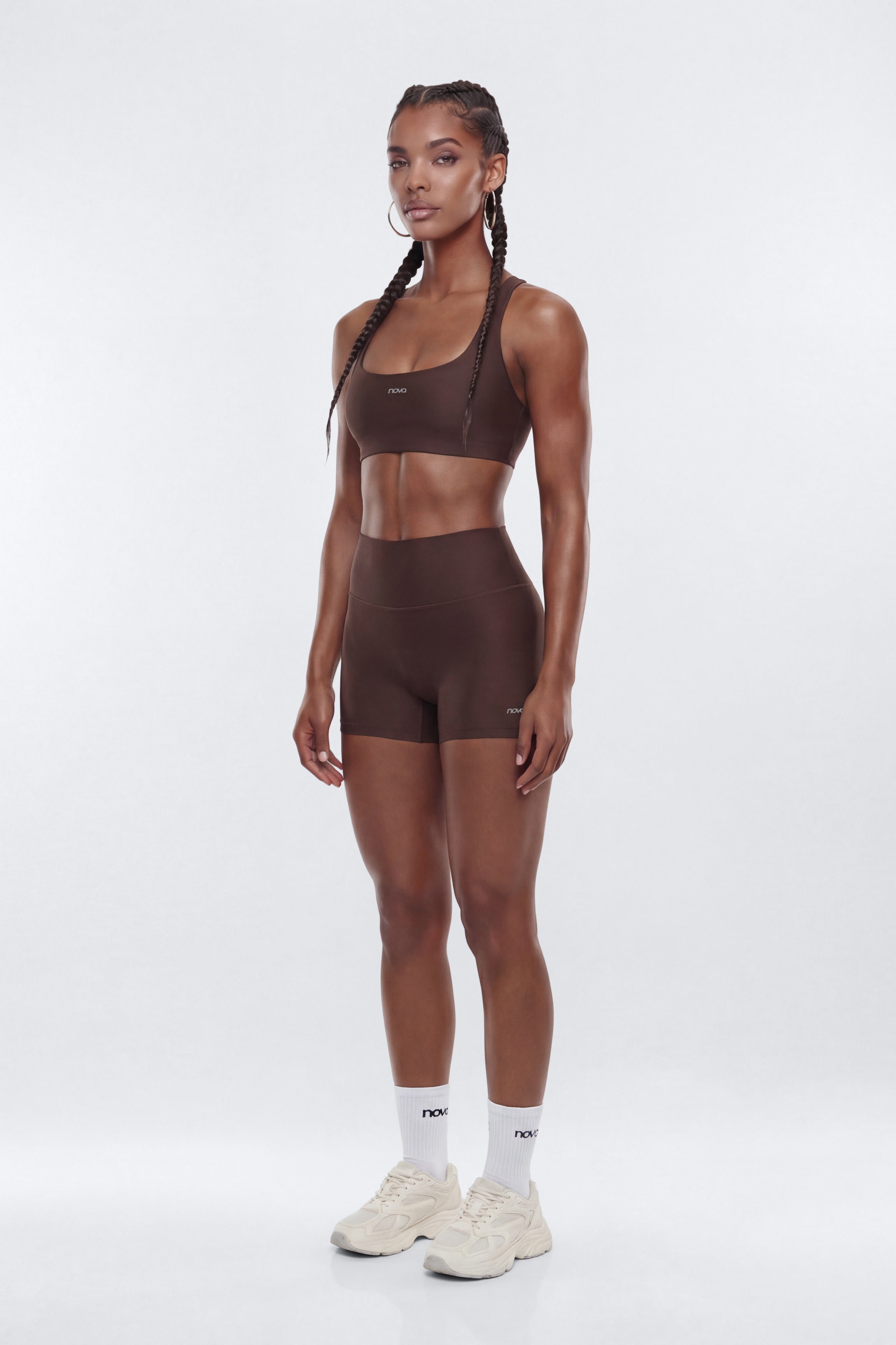 AirSculpt™ Racer Back Sports Bra - Brown