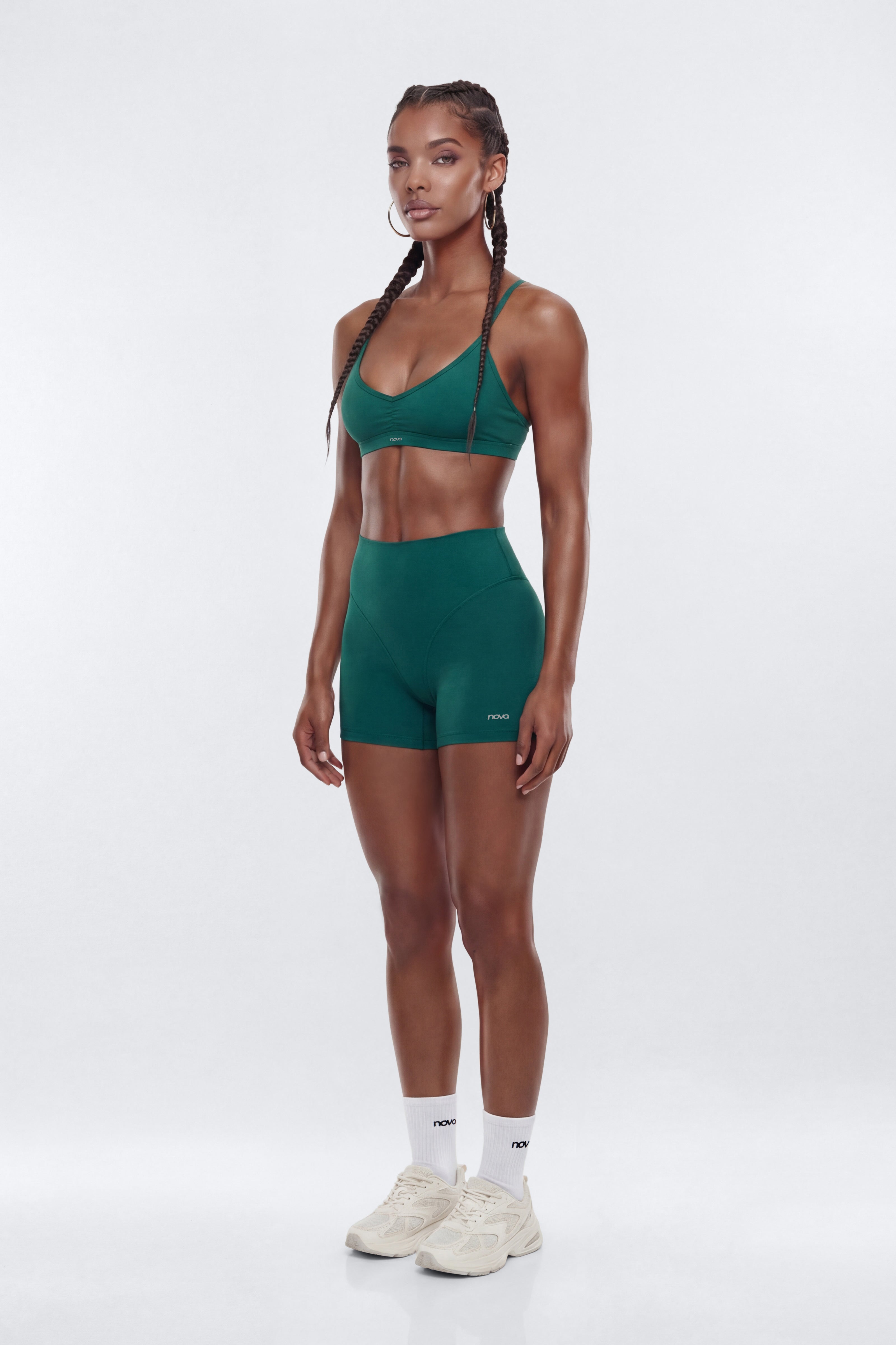ProStretch™ Adjustable Strap Back Sports Bra - Hunter Green
