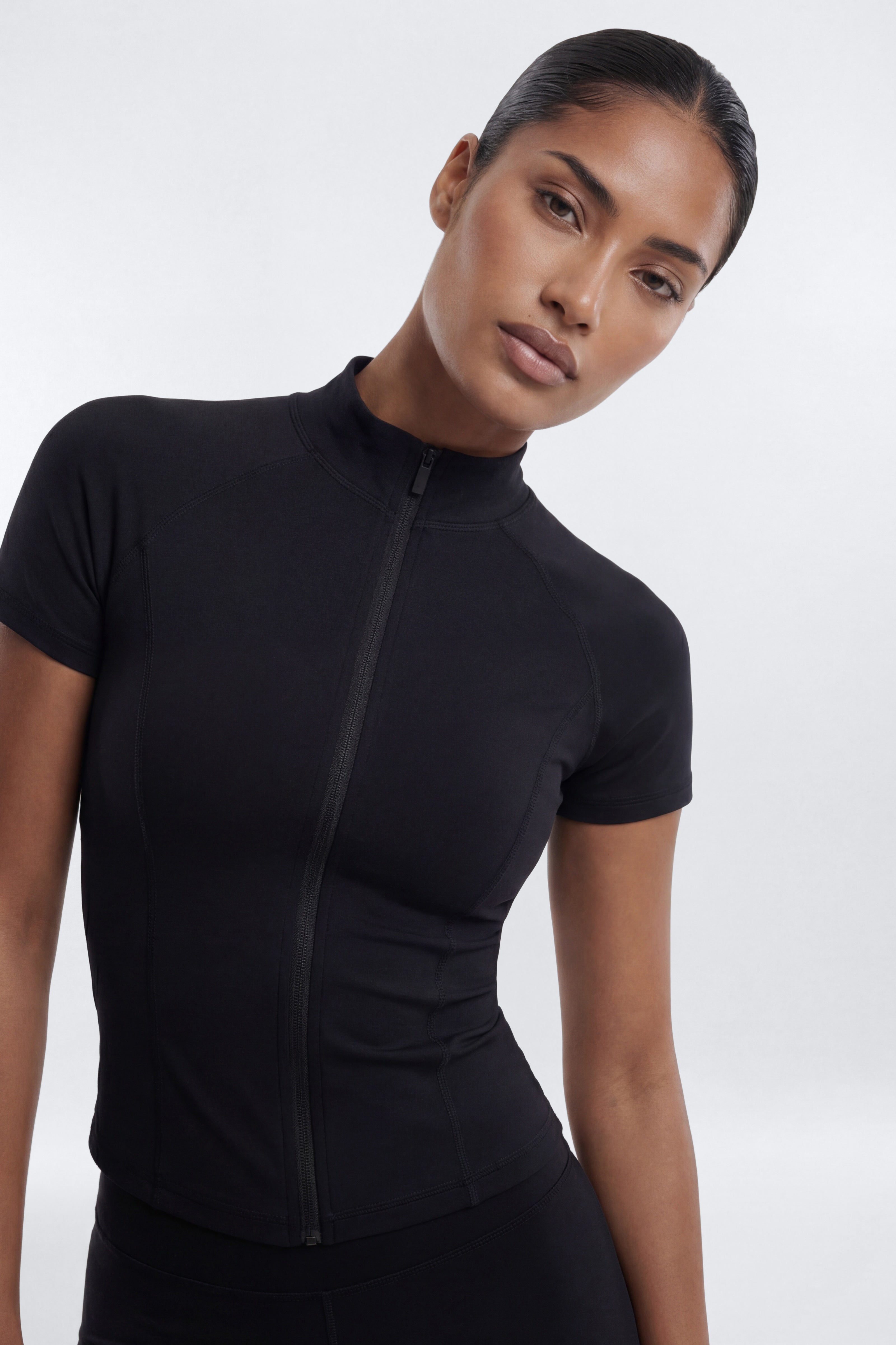 CloudForm™ Short Sleeve Full Zip Jacket - Black