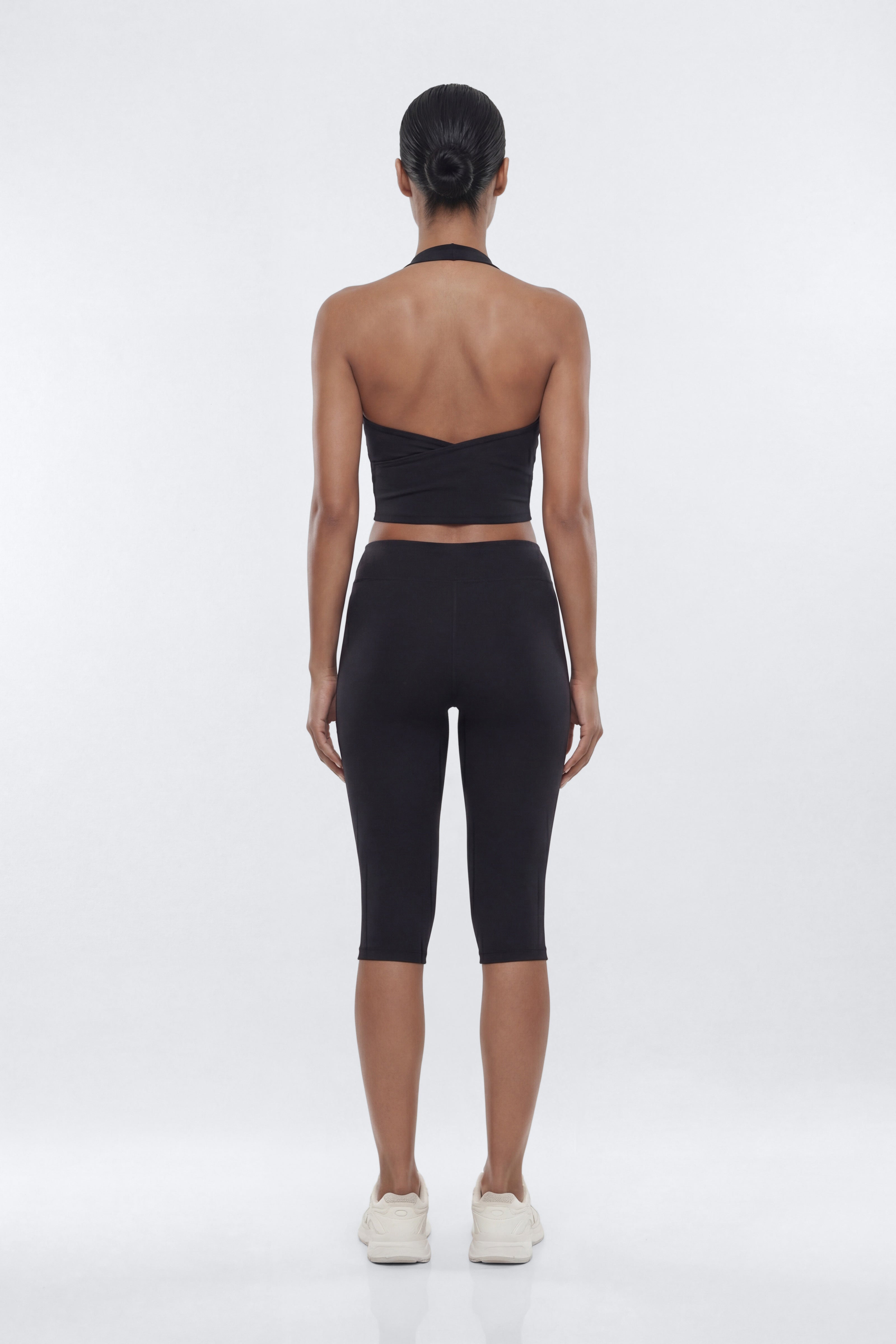 ButterSoft Halter Sports Top - Black