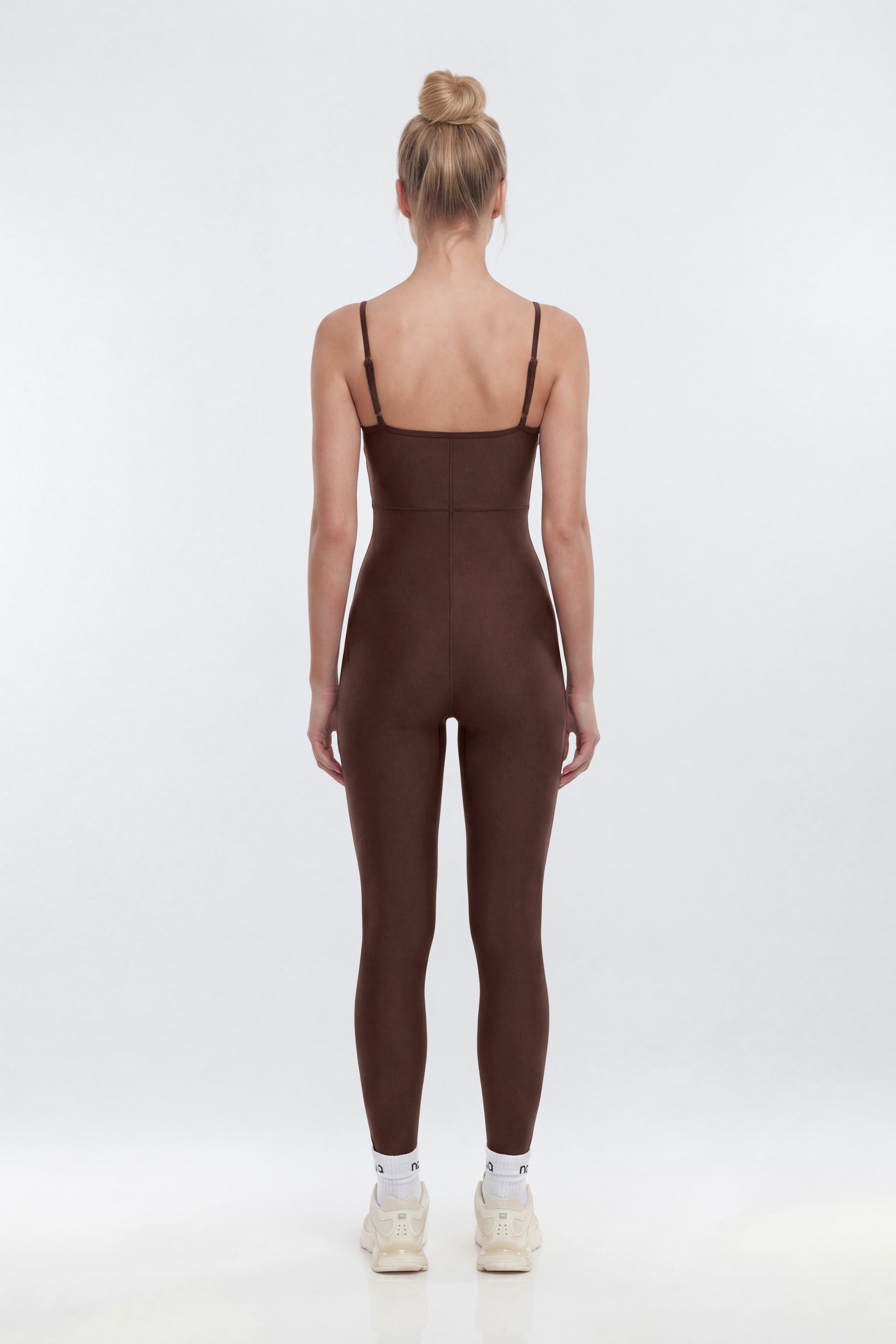 AirSculpt™ 25″ Skinny Jumpsuit - Brown