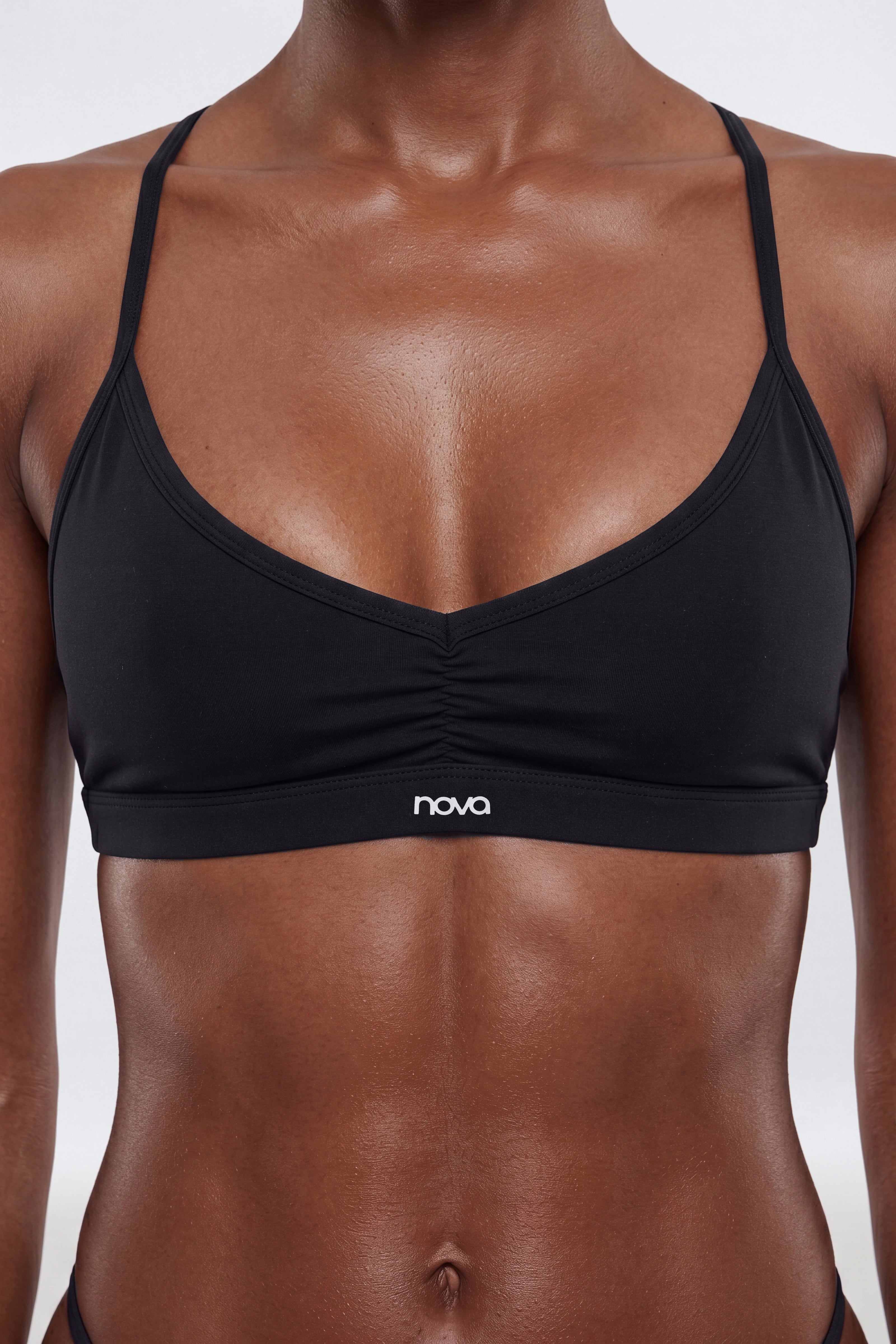 ProStretch™ Adjustable Strap Back Sports Bra - Black
