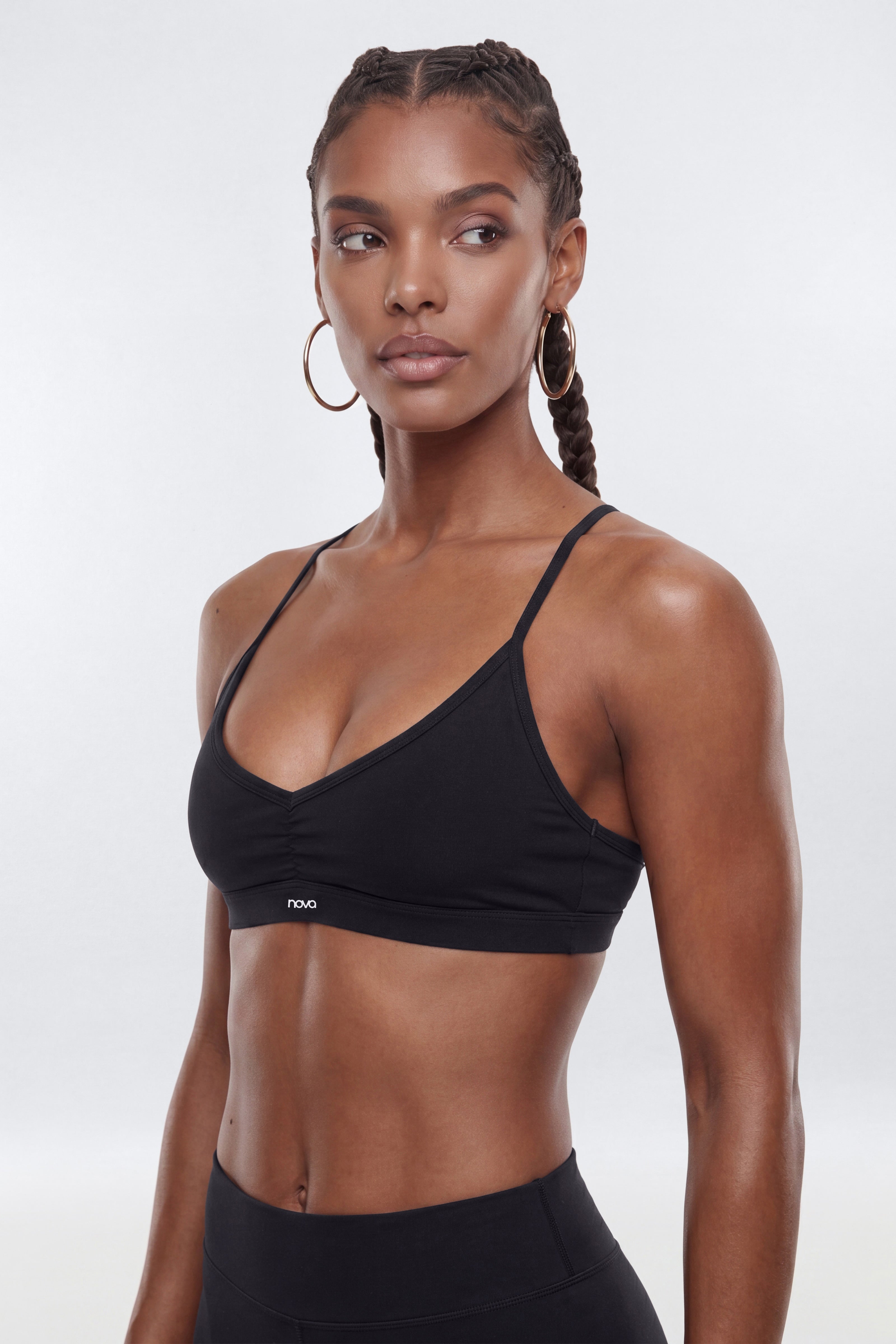 ProStretch™ Adjustable Strap Back Sports Bra - Black