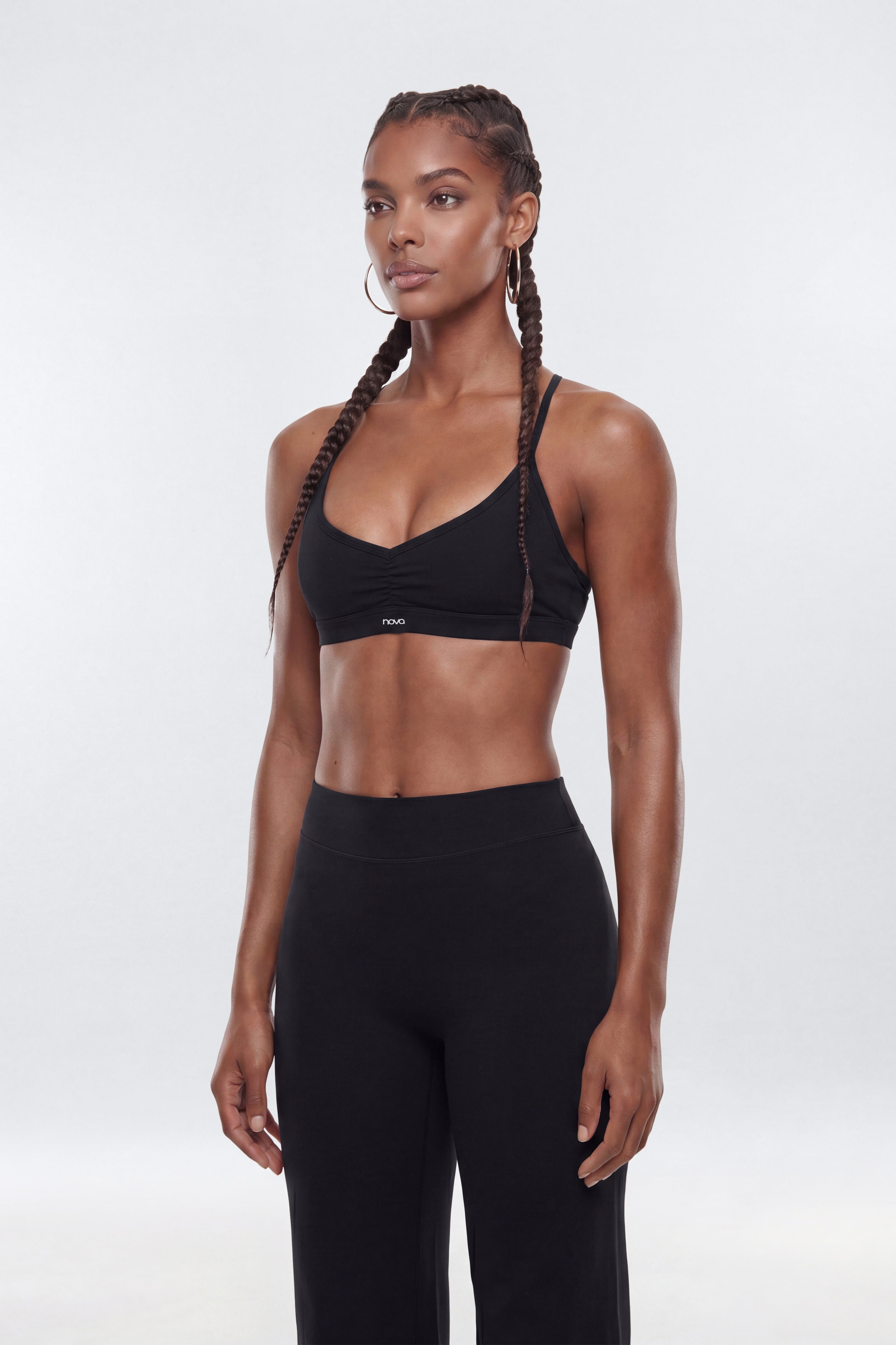 ProStretch™ Adjustable Strap Back Sports Bra - Black