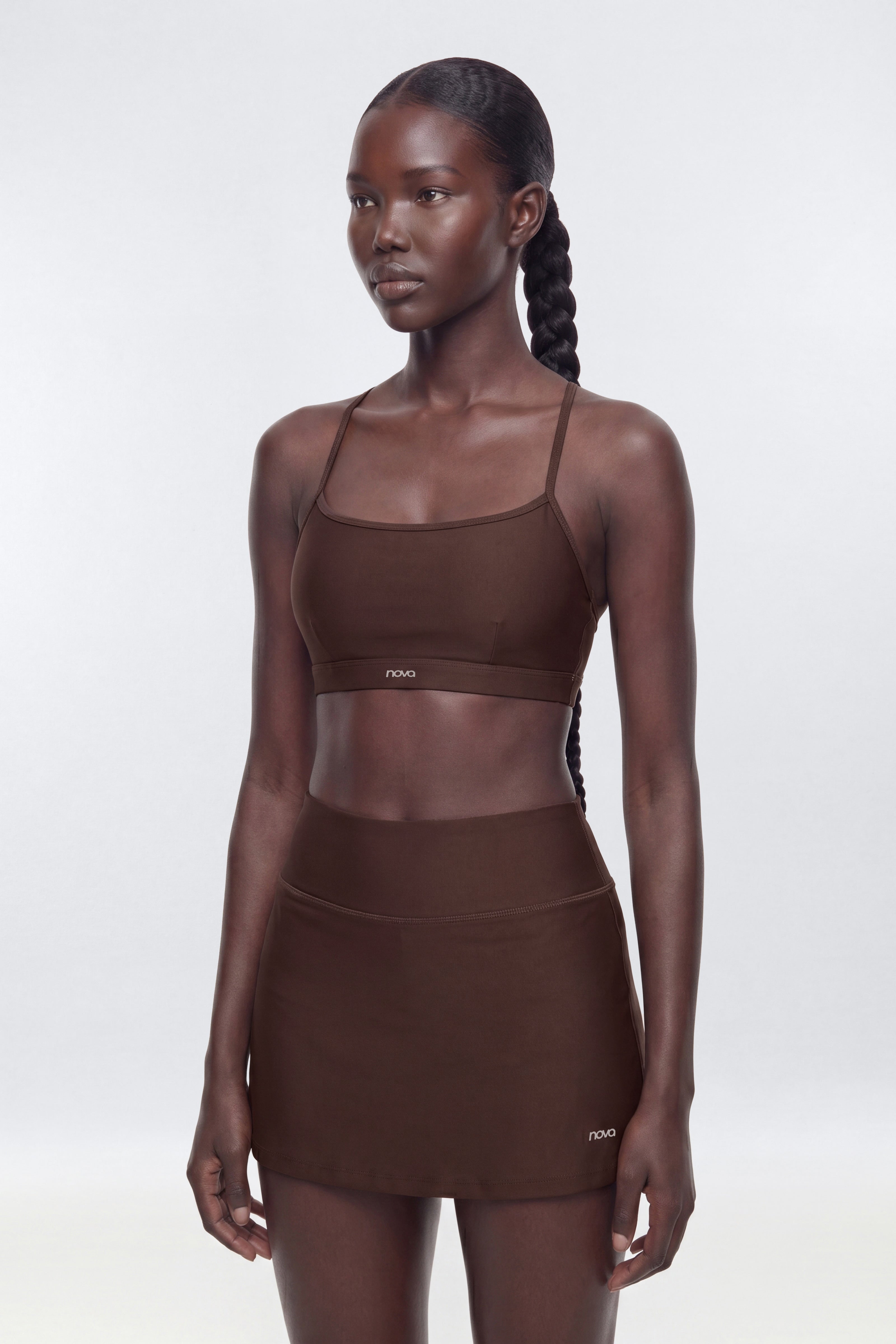 AirSculpt™ Mid Rise Mini Skort - Brown