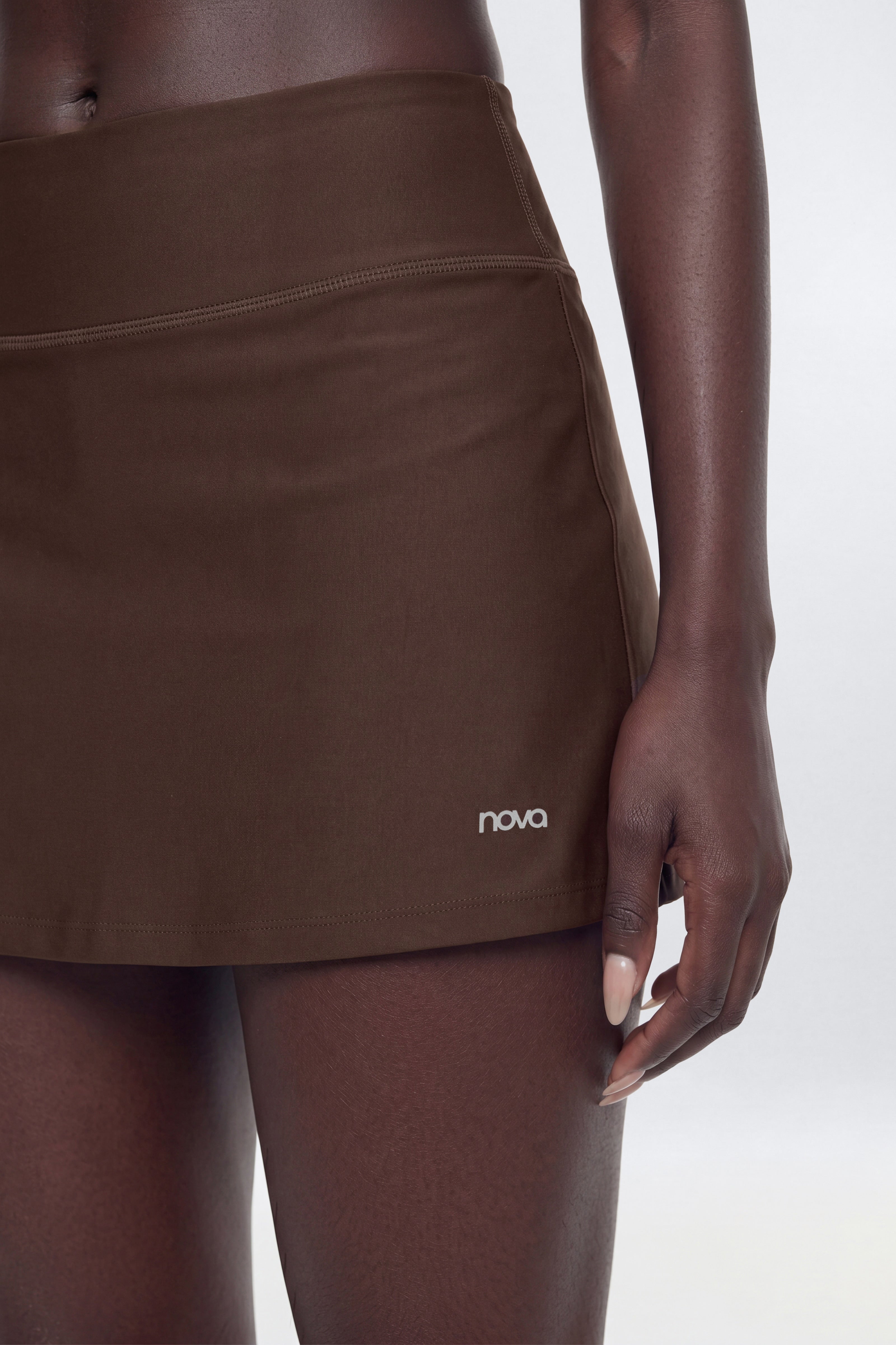AirSculpt™ Mid Rise Mini Skort - Brown