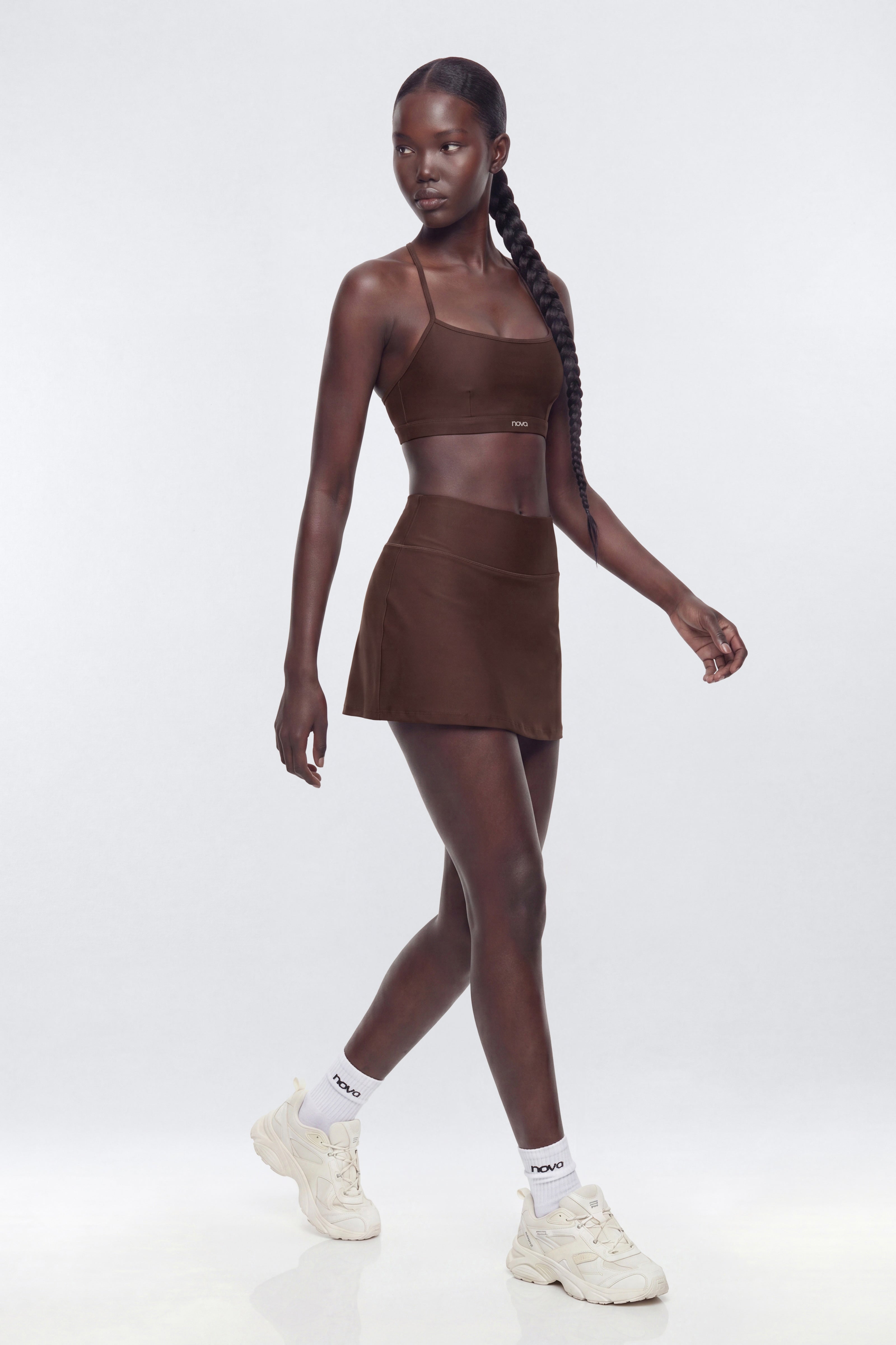 AirSculpt™ Mid Rise Mini Skort - Brown