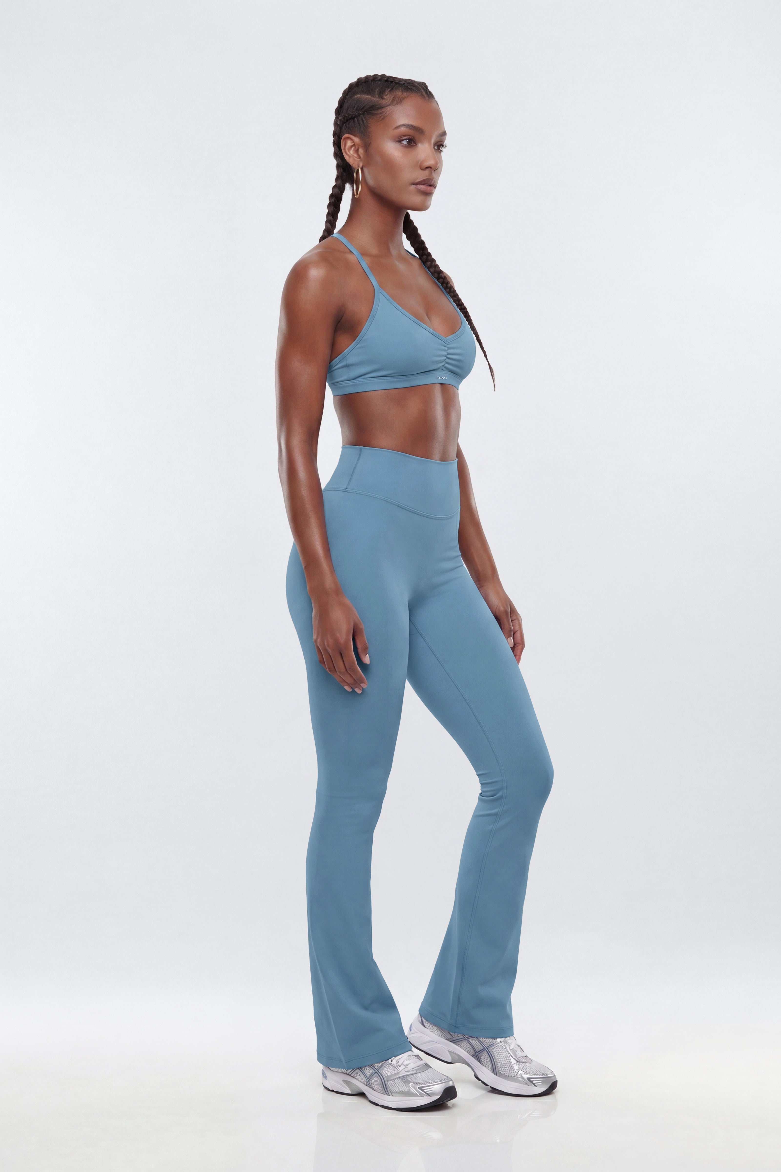 ProStretch™ Adjustable Strap Back Sports Bra - Soft Indigo