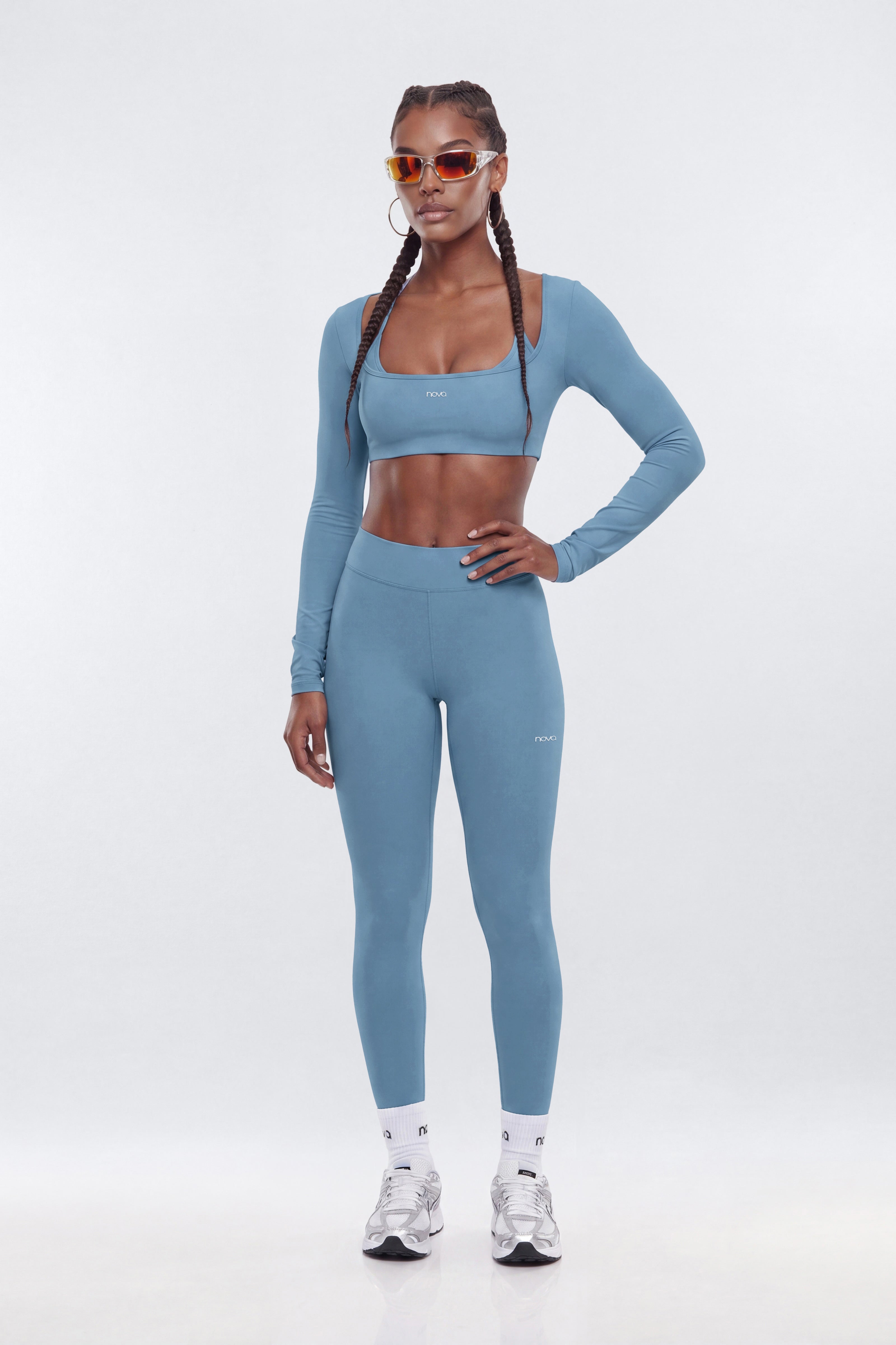 ProStretch™ Long Sleeve Sports Top - Soft Indigo