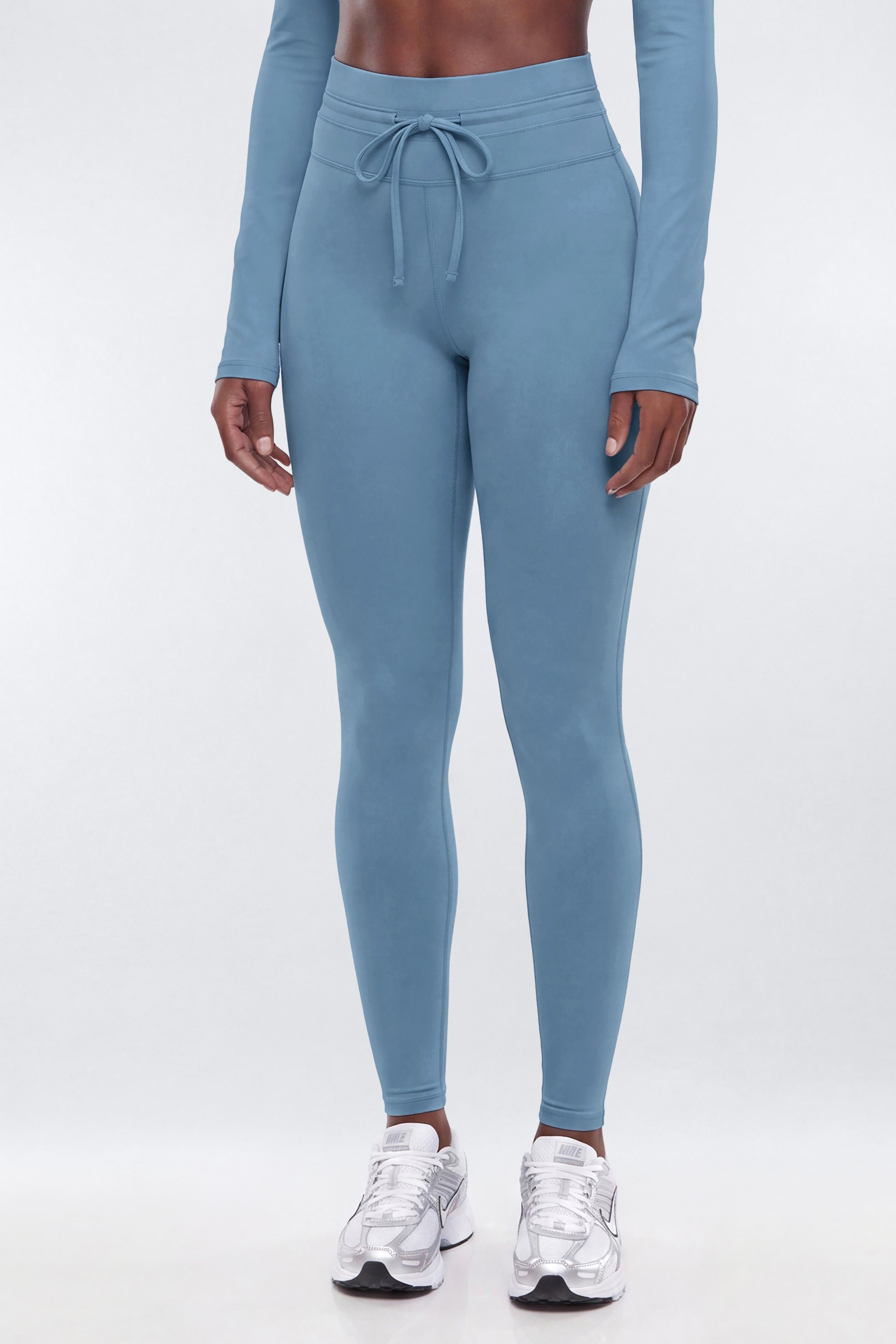 ProStretch™ 27″ High Rise Drawstring Legging - Soft Indigo